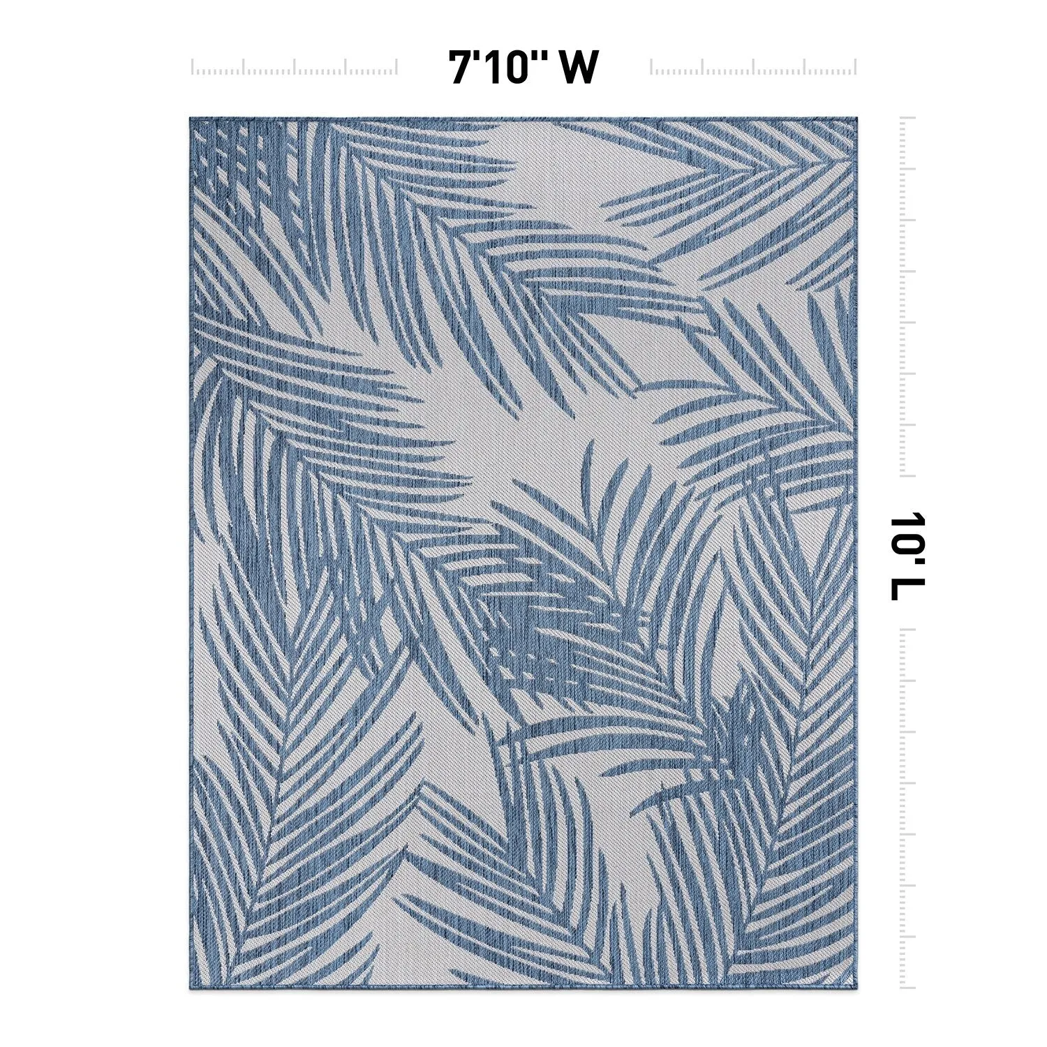 World Rug Gallery Contemporary Distressed Leaves Textured Flat Weave Indoor/Outdoor Area Rug