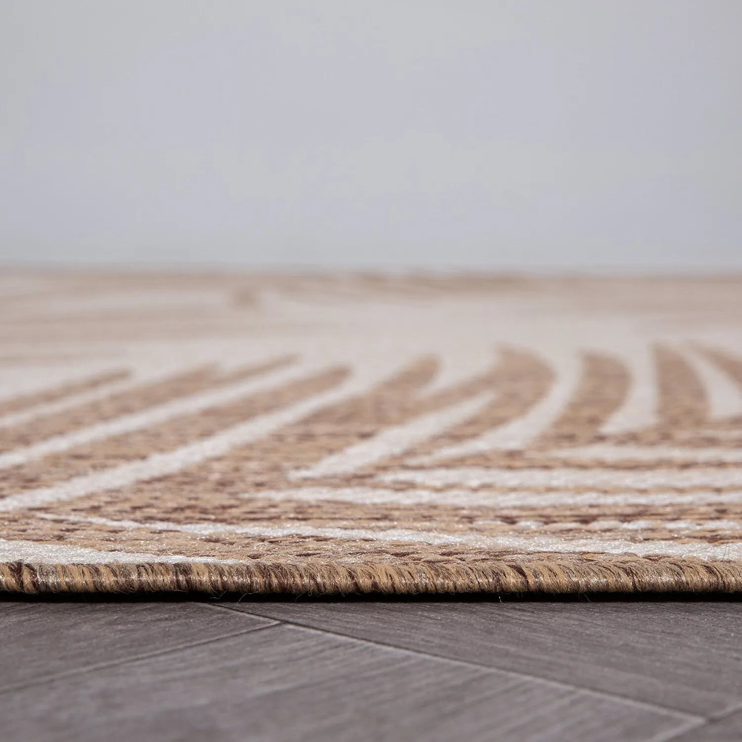 World Rug Gallery Contemporary Distressed Leaves Textured Flat Weave Indoor/Outdoor Area Rug