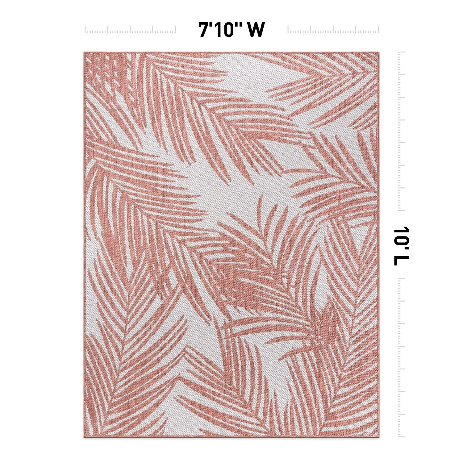 World Rug Gallery Contemporary Distressed Leaves Textured Flat Weave Indoor/Outdoor Area Rug