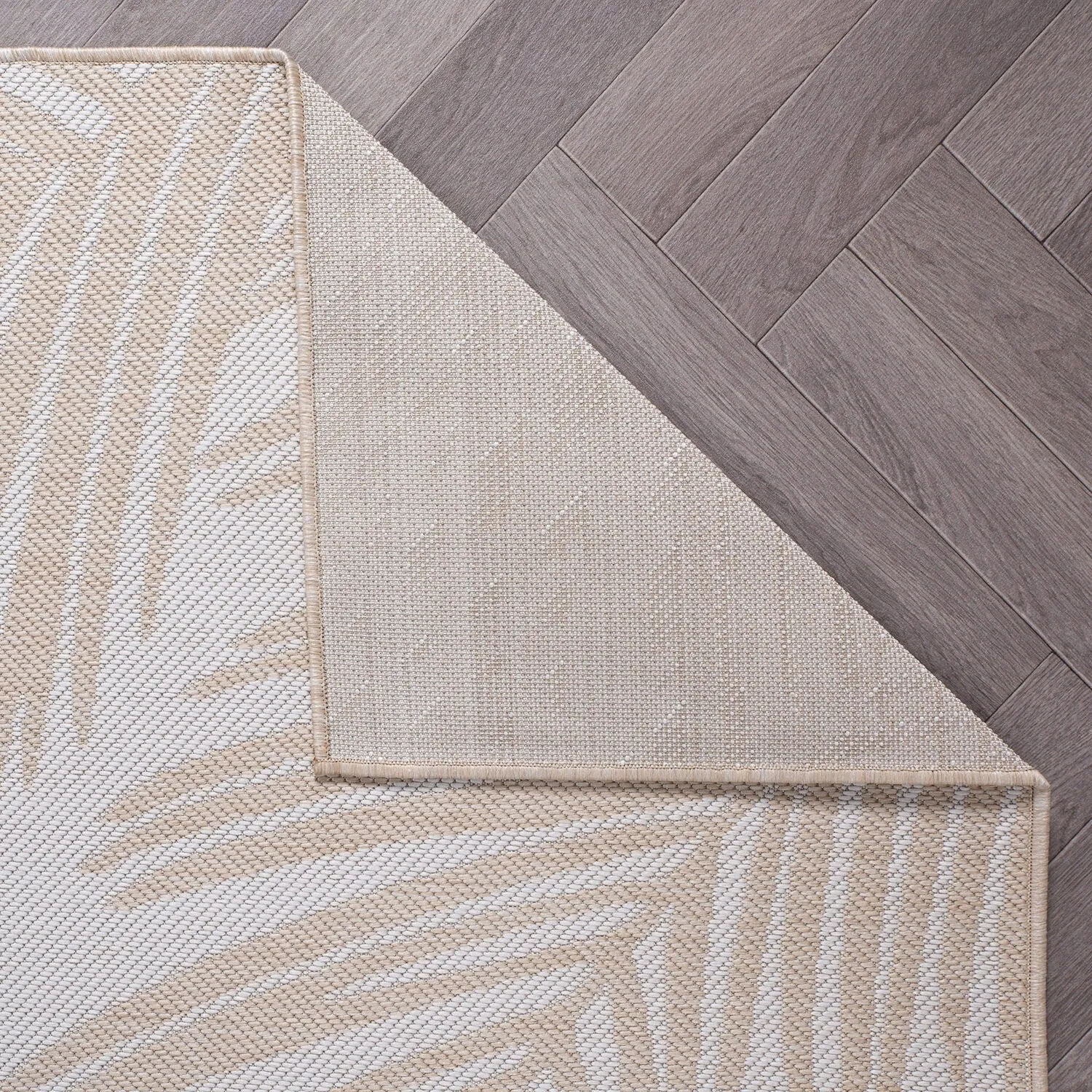 World Rug Gallery Contemporary Distressed Leaves Textured Flat Weave Indoor/Outdoor Area Rug