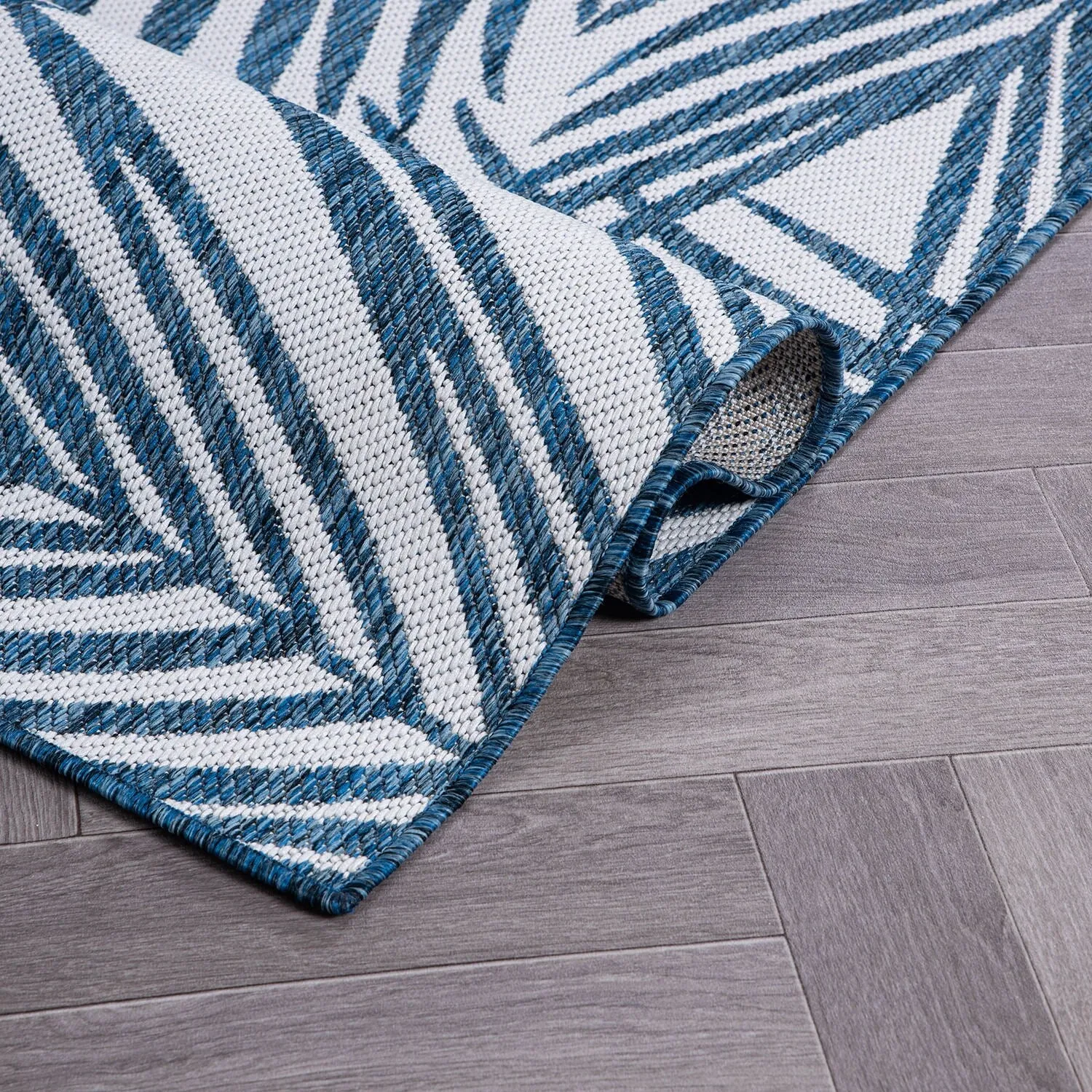 World Rug Gallery Contemporary Distressed Leaves Textured Flat Weave Indoor/Outdoor Area Rug