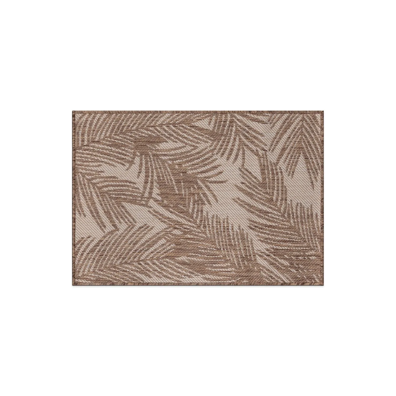 World Rug Gallery Contemporary Distressed Leaves Textured Flat Weave Indoor/Outdoor Area Rug