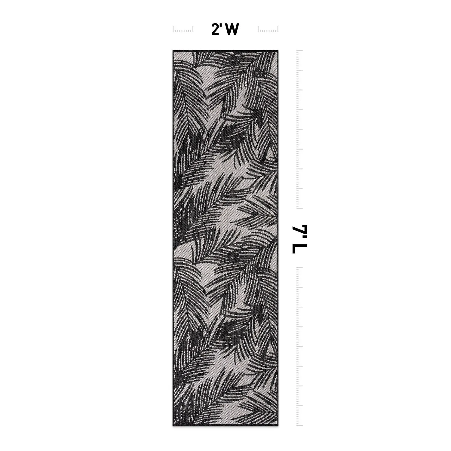 World Rug Gallery Contemporary Distressed Leaves Textured Flat Weave Indoor/Outdoor Area Rug