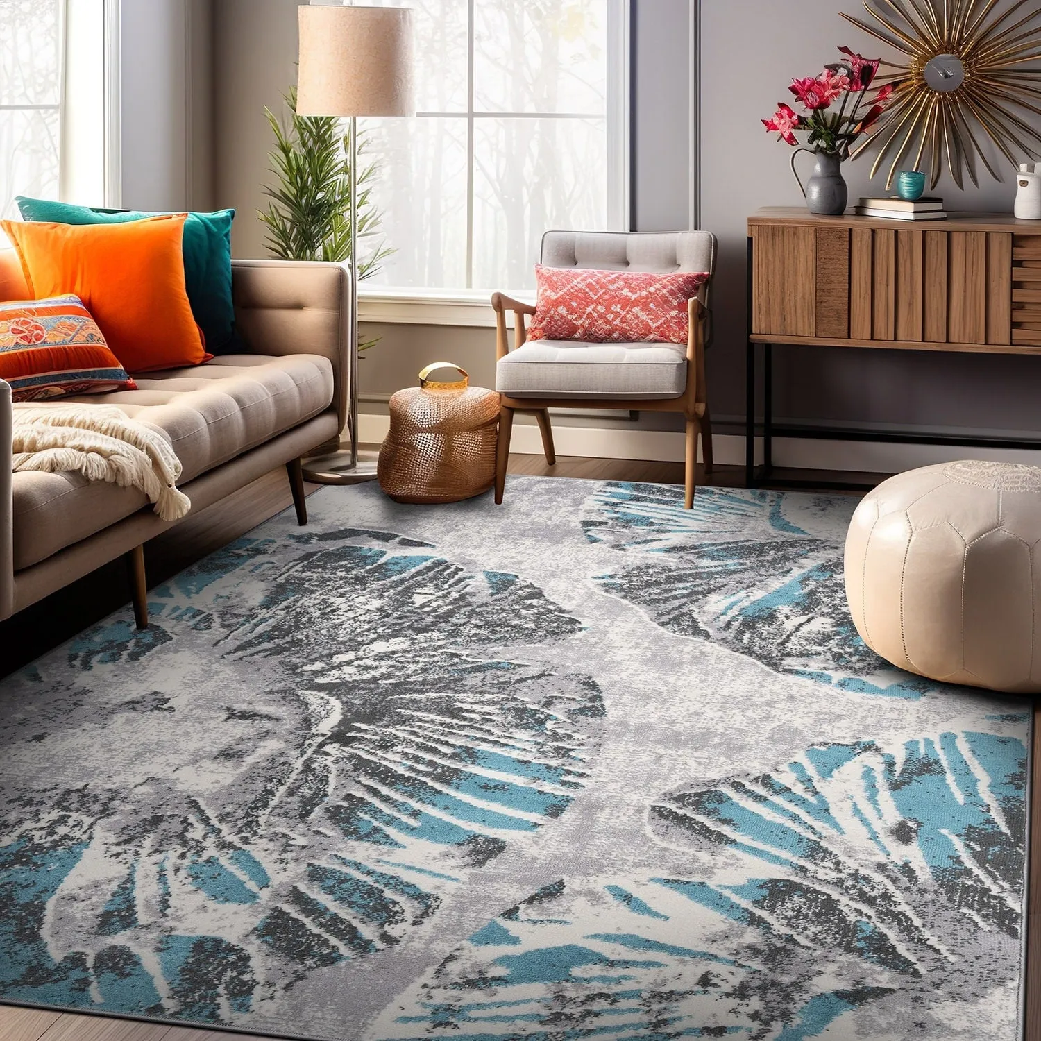 World Rug Gallery Contemporary Floral Area Rug
