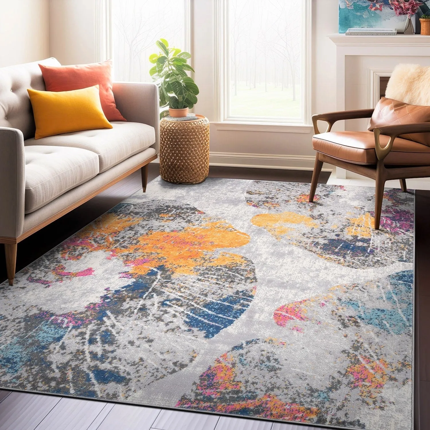 World Rug Gallery Contemporary Floral Area Rug