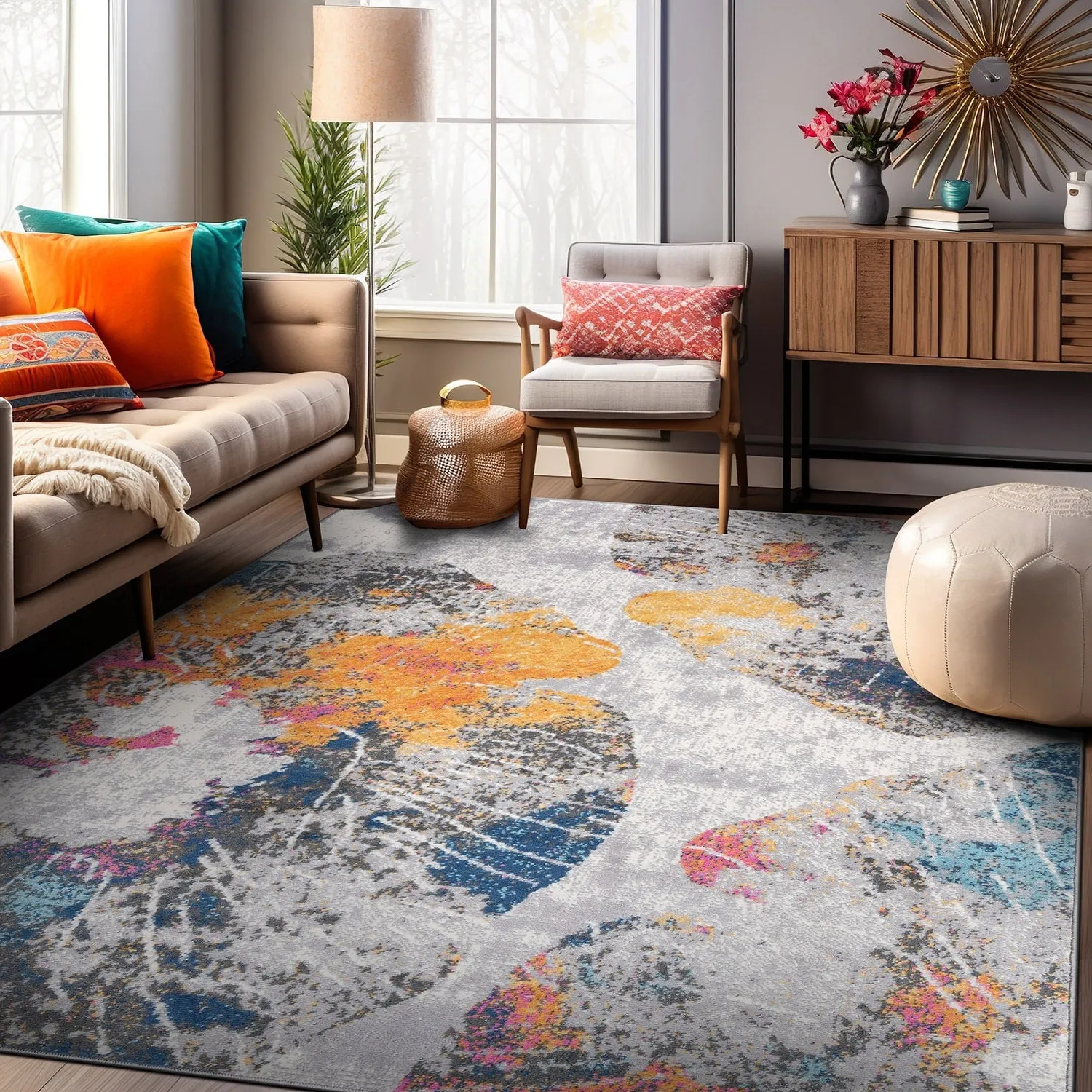 World Rug Gallery Contemporary Floral Area Rug