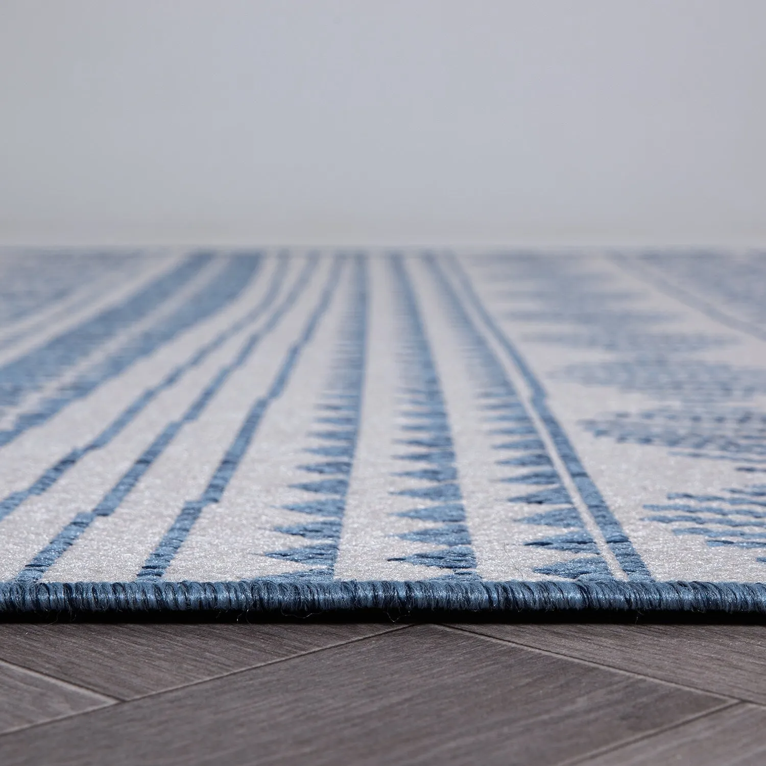 World Rug Gallery Contemporary Geometric Bohemian Textured Flat Weave Indoor/Outdoor Area Rug