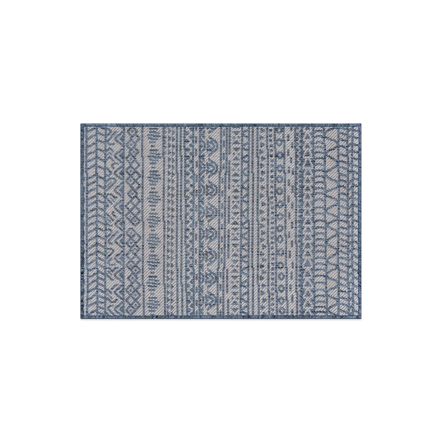 World Rug Gallery Contemporary Geometric Bohemian Textured Flat Weave Indoor/Outdoor Area Rug