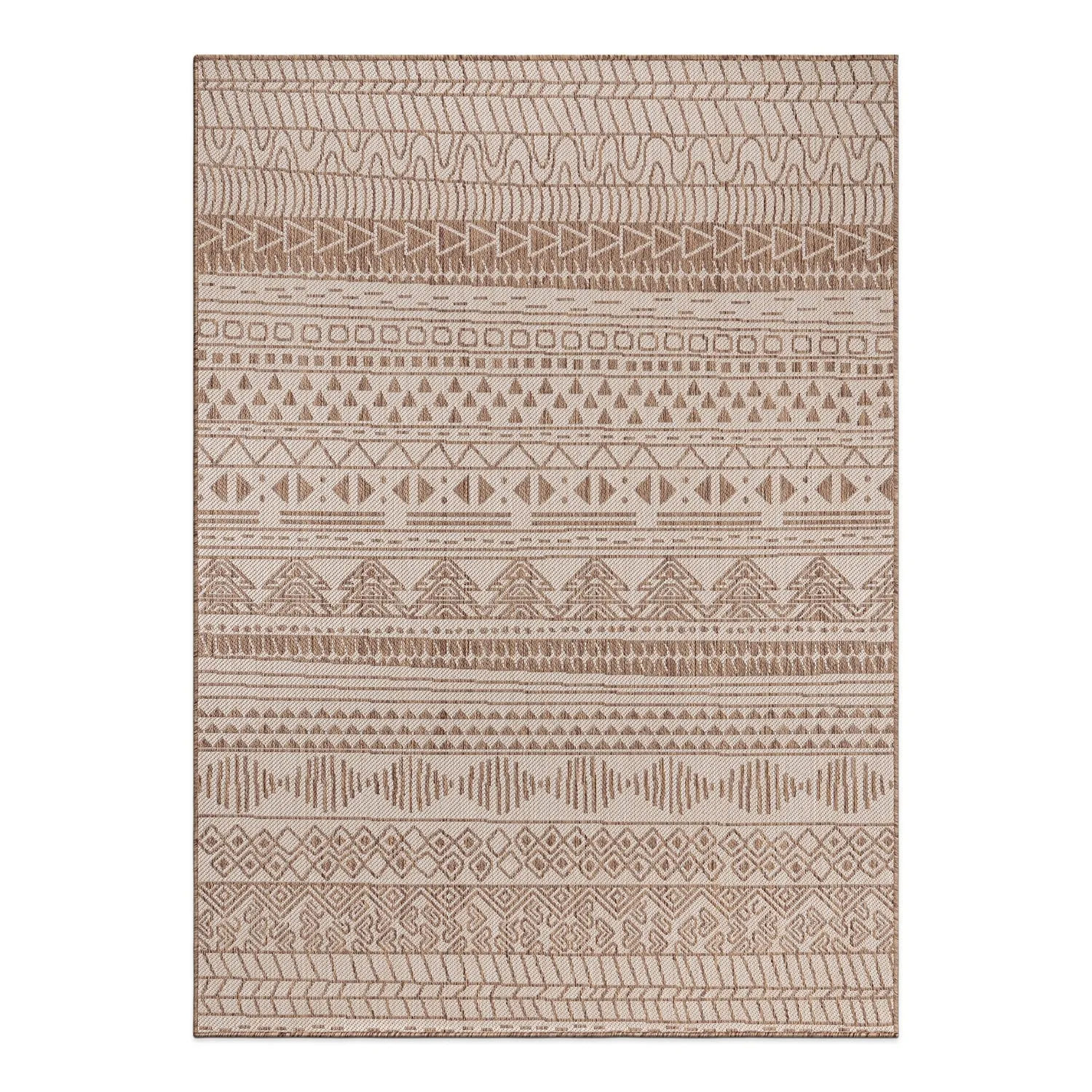 World Rug Gallery Contemporary Geometric Bohemian Textured Flat Weave Indoor/Outdoor Area Rug