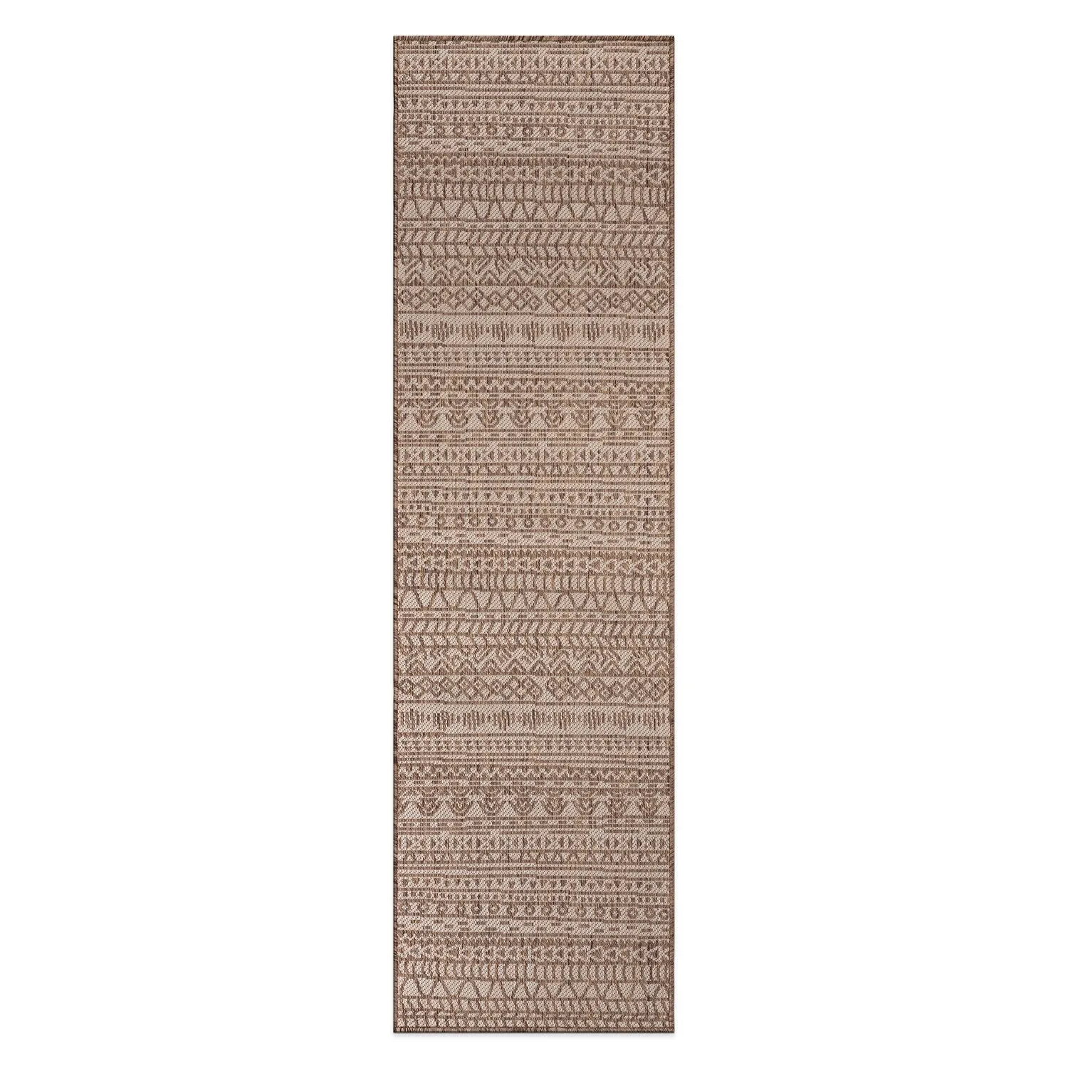 World Rug Gallery Contemporary Geometric Bohemian Textured Flat Weave Indoor/Outdoor Area Rug