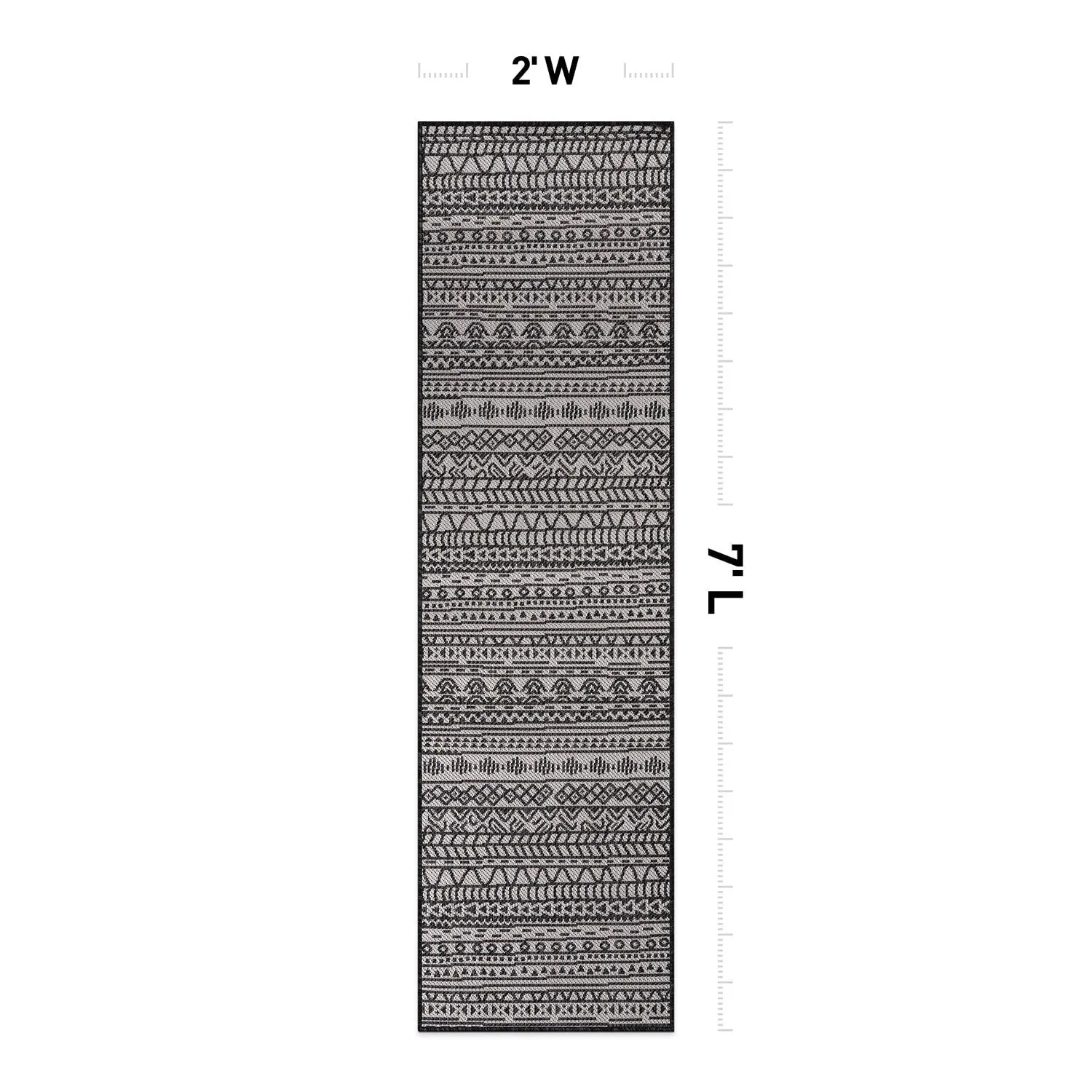 World Rug Gallery Contemporary Geometric Bohemian Textured Flat Weave Indoor/Outdoor Area Rug
