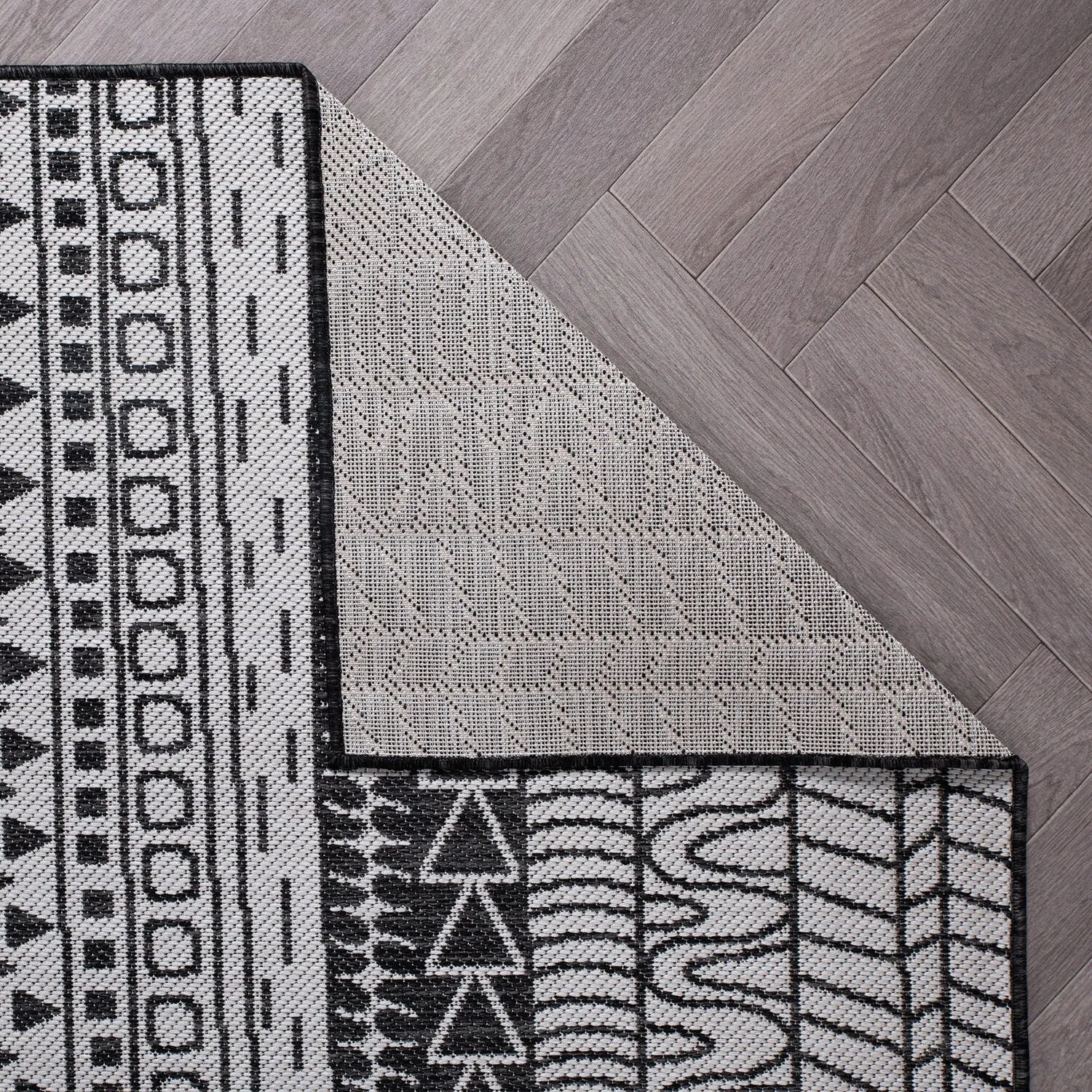 World Rug Gallery Contemporary Geometric Bohemian Textured Flat Weave Indoor/Outdoor Area Rug
