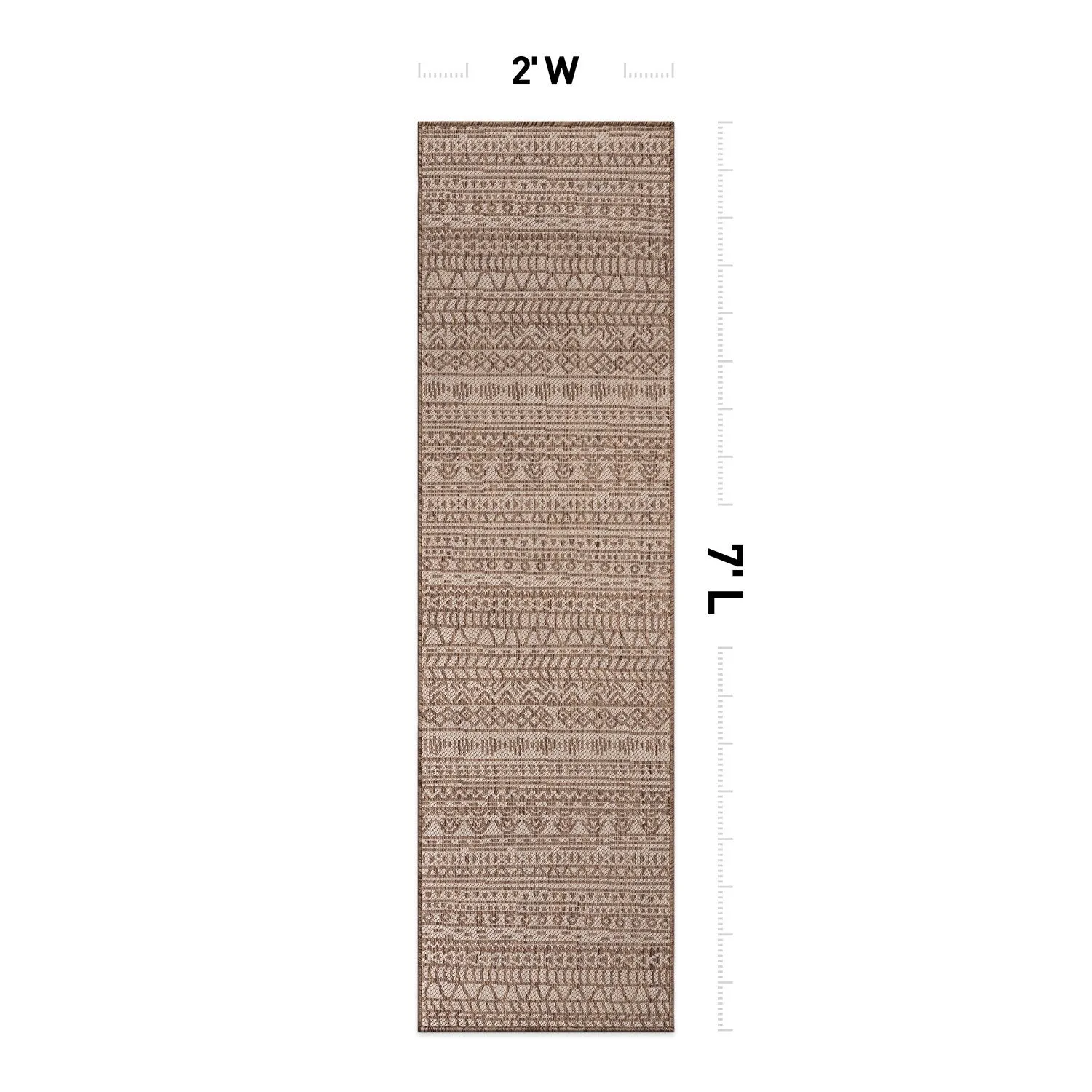 World Rug Gallery Contemporary Geometric Bohemian Textured Flat Weave Indoor/Outdoor Area Rug