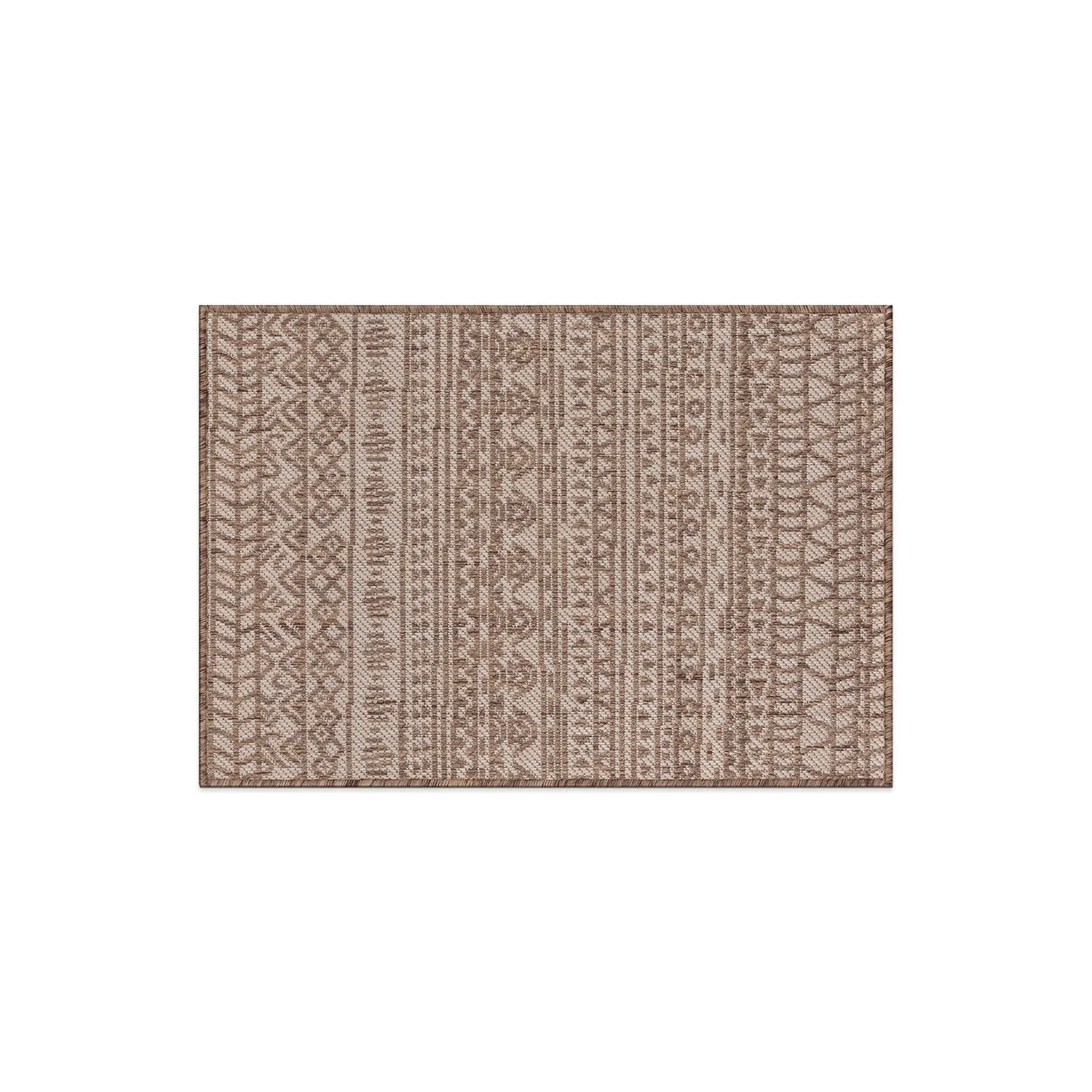 World Rug Gallery Contemporary Geometric Bohemian Textured Flat Weave Indoor/Outdoor Area Rug