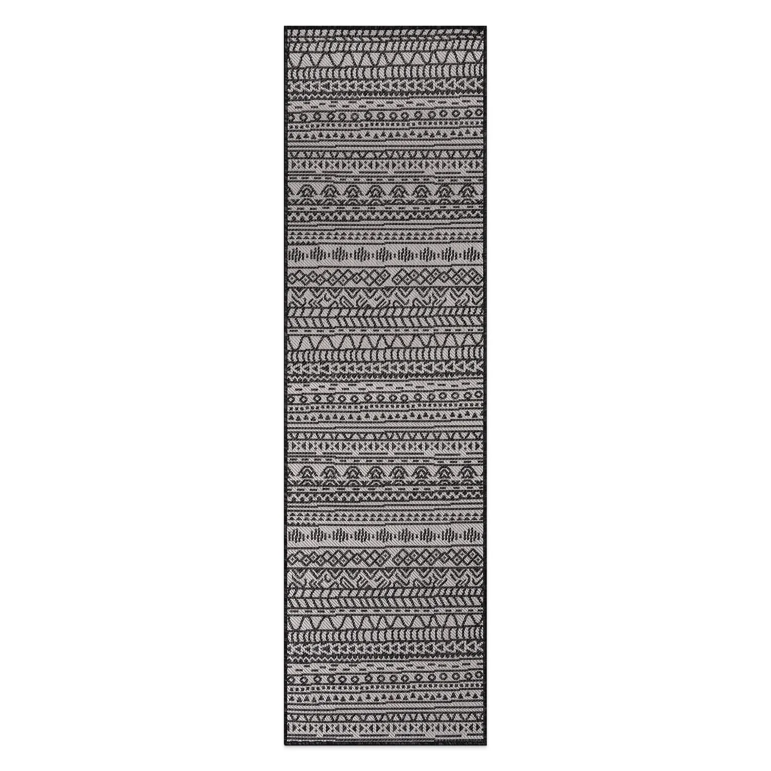 World Rug Gallery Contemporary Geometric Bohemian Textured Flat Weave Indoor/Outdoor Area Rug