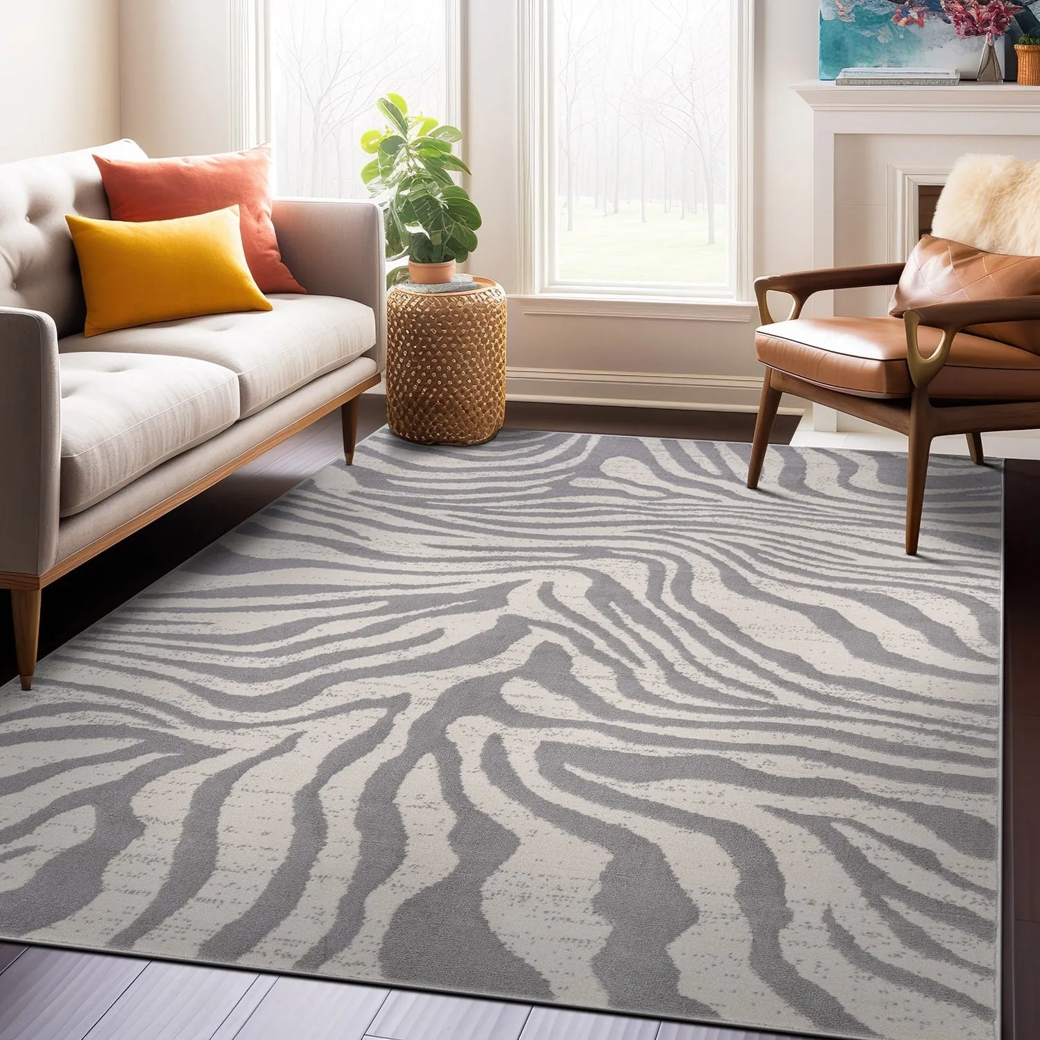 World Rug Gallery Contemporary Lines Area Rug