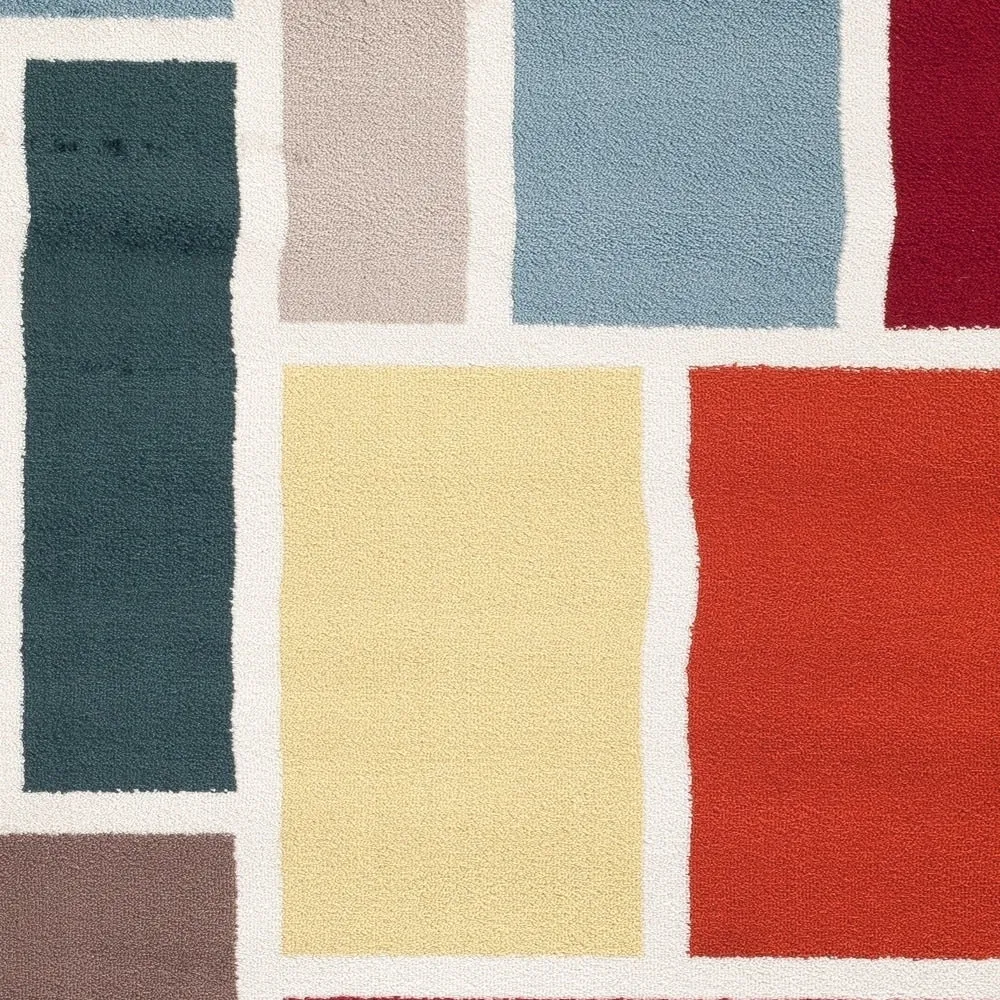 World Rug Gallery Contemporary Modern Boxes Design Area Rug