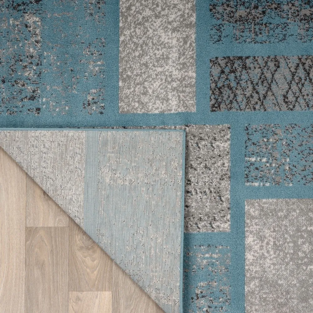 World Rug Gallery Contemporary Modern Boxes Design Area Rug