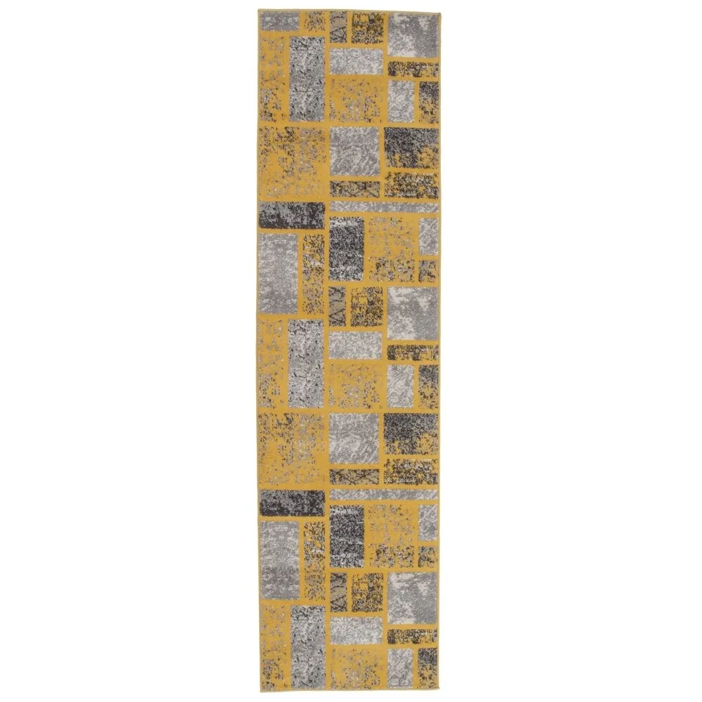 World Rug Gallery Contemporary Modern Boxes Design Area Rug