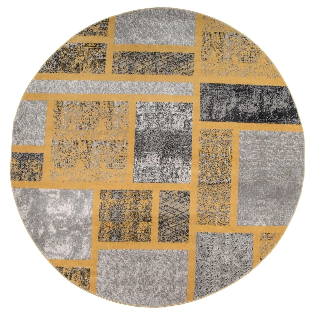 World Rug Gallery Contemporary Modern Boxes Design Area Rug