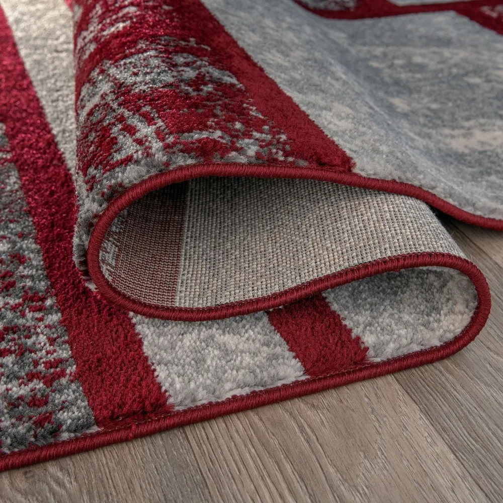 World Rug Gallery Contemporary Modern Boxes Design Area Rug