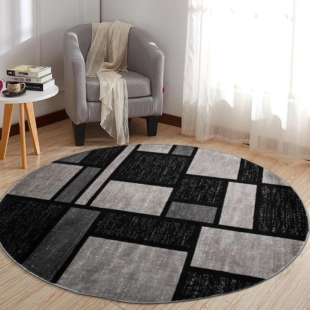 World Rug Gallery Contemporary Modern Boxes Design Area Rug