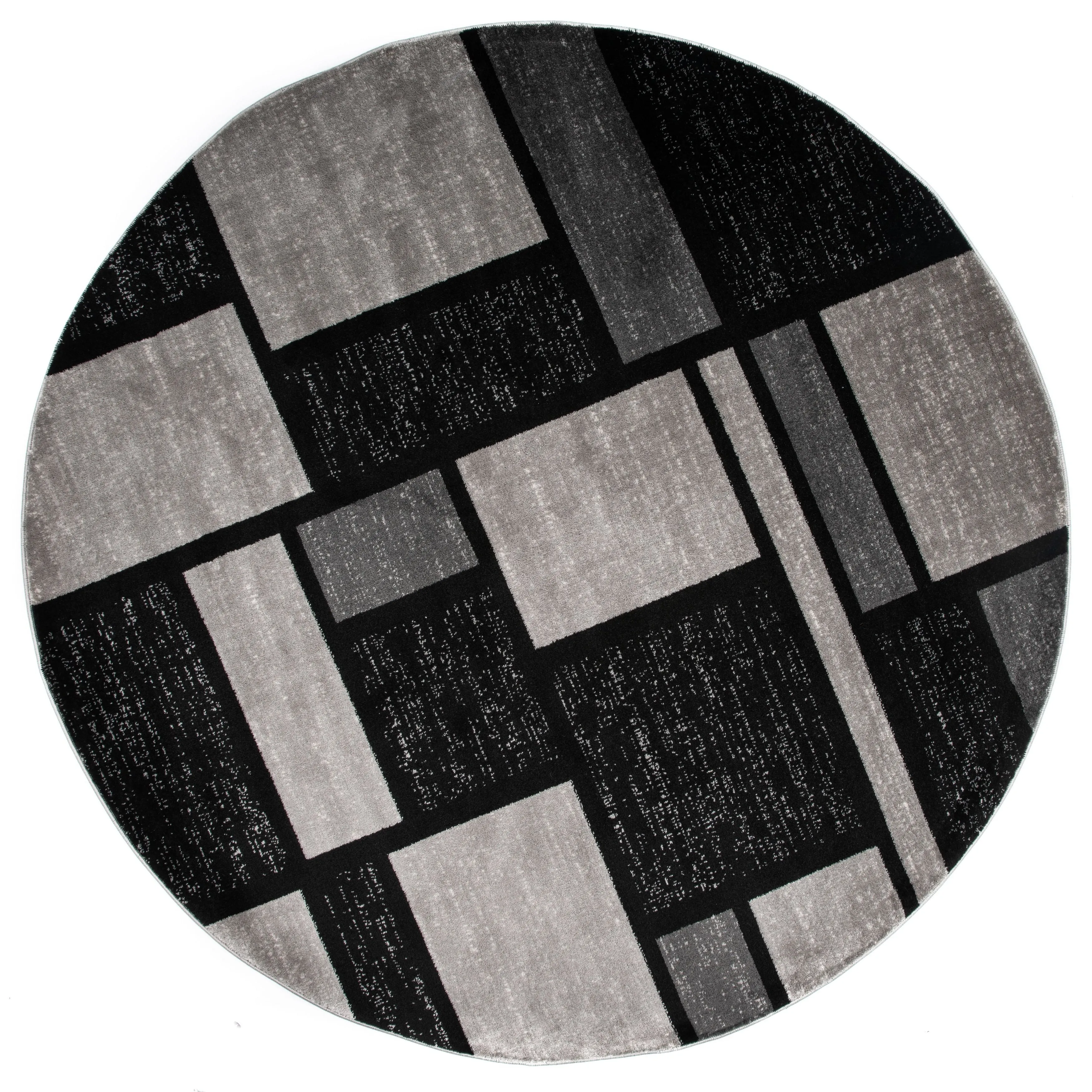 World Rug Gallery Contemporary Modern Boxes Design Area Rug