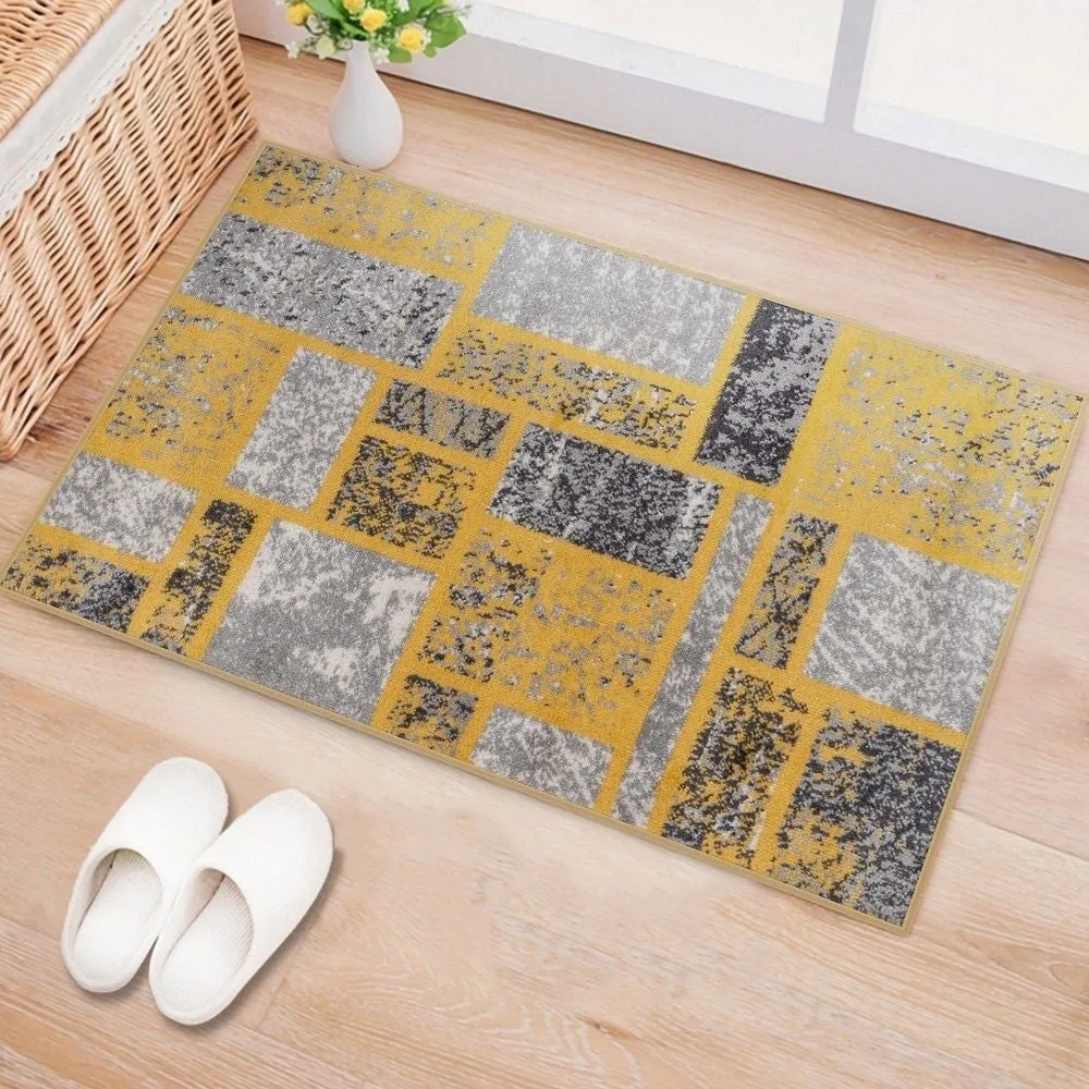 World Rug Gallery Contemporary Modern Boxes Design Area Rug