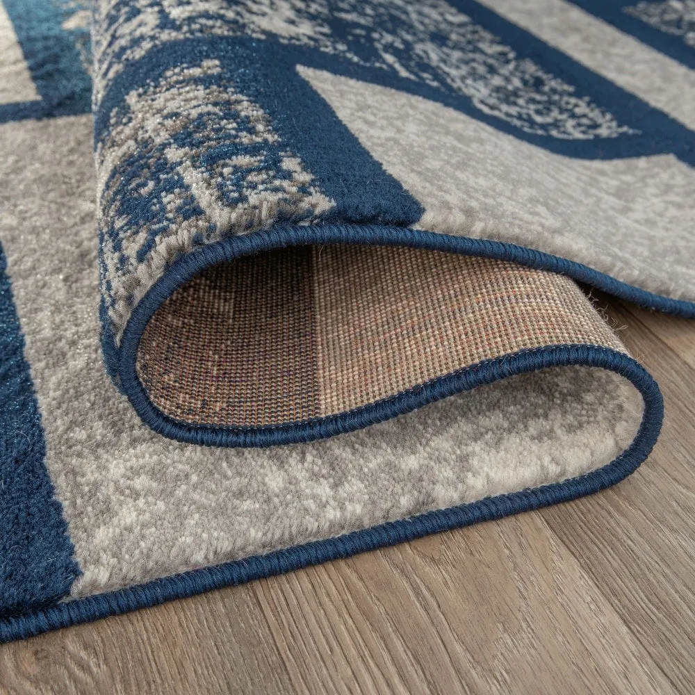 World Rug Gallery Contemporary Modern Boxes Design Area Rug