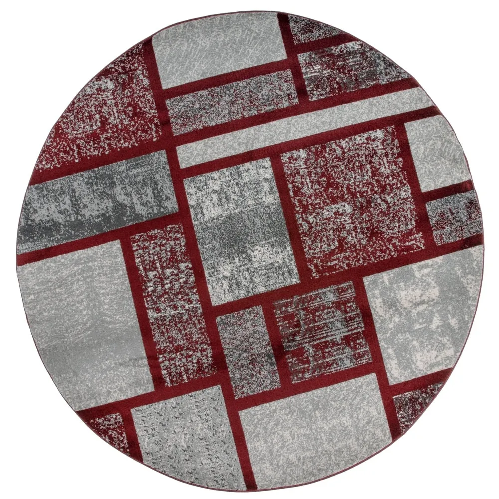 World Rug Gallery Contemporary Modern Boxes Design Area Rug