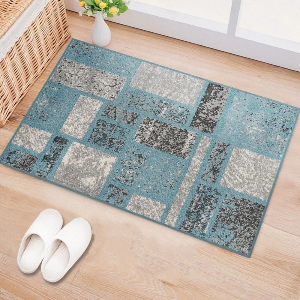 World Rug Gallery Contemporary Modern Boxes Design Area Rug