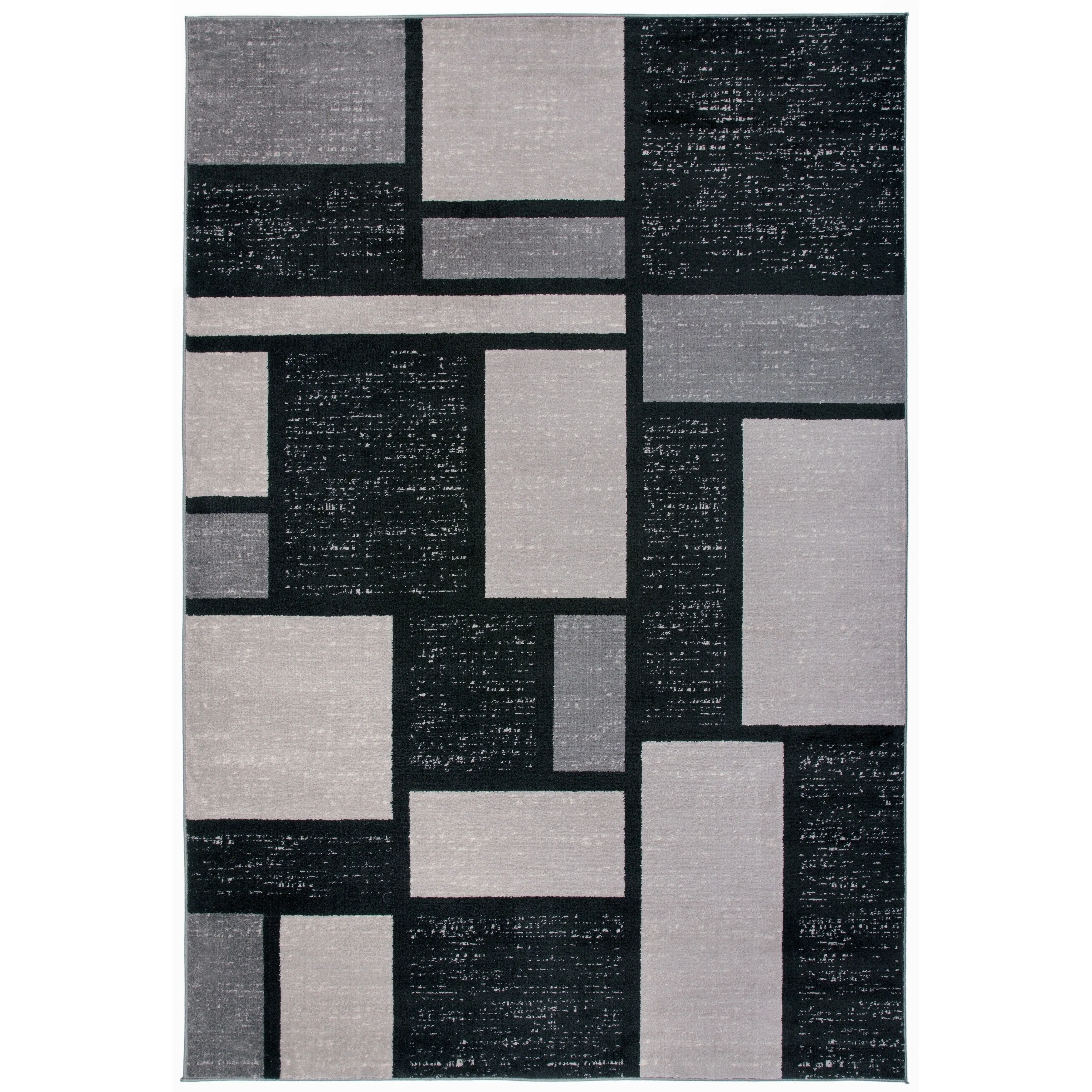 World Rug Gallery Contemporary Modern Boxes Design Area Rug