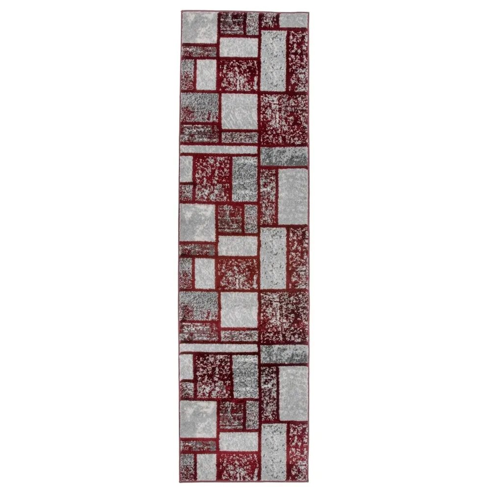 World Rug Gallery Contemporary Modern Boxes Design Area Rug