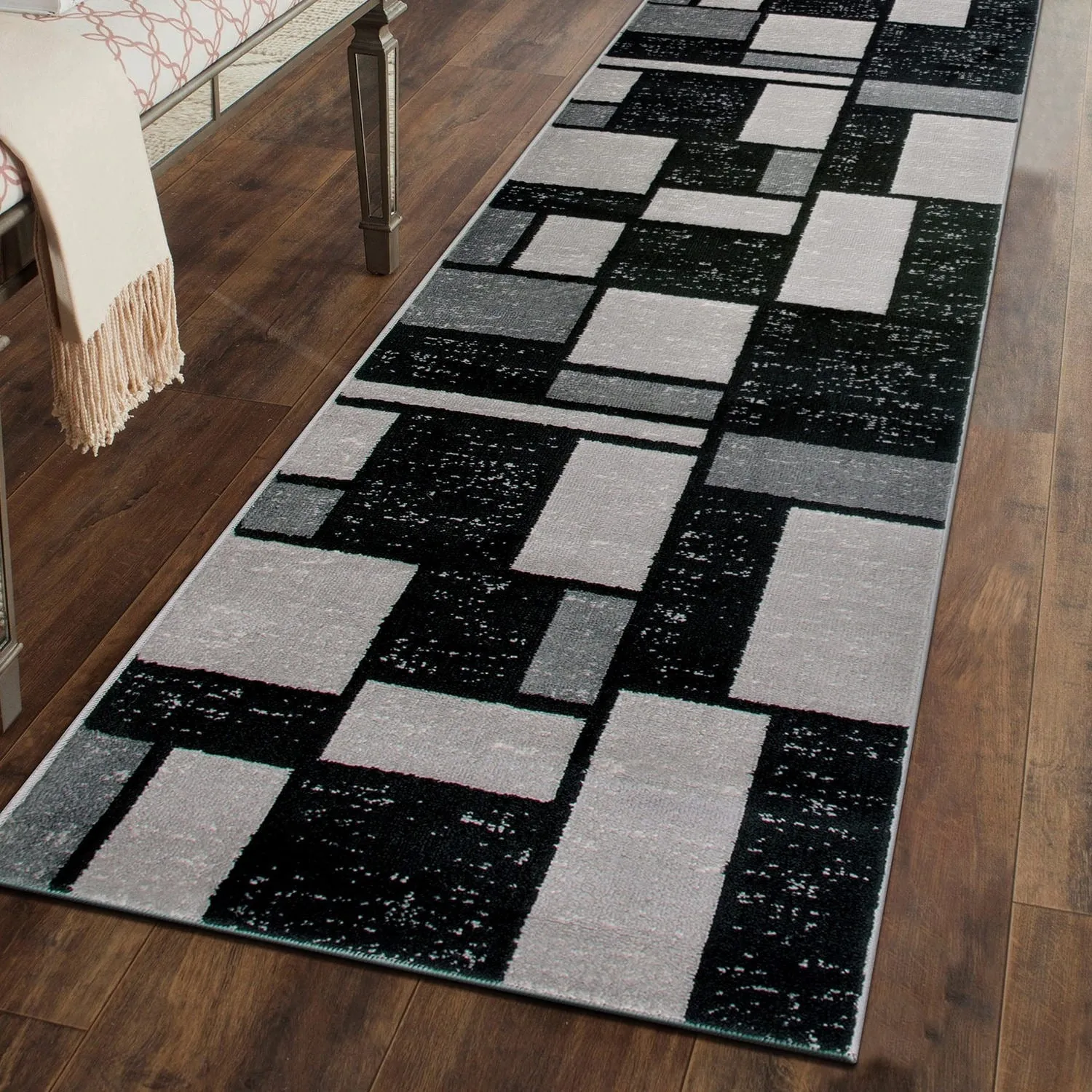 World Rug Gallery Contemporary Modern Boxes Design Area Rug