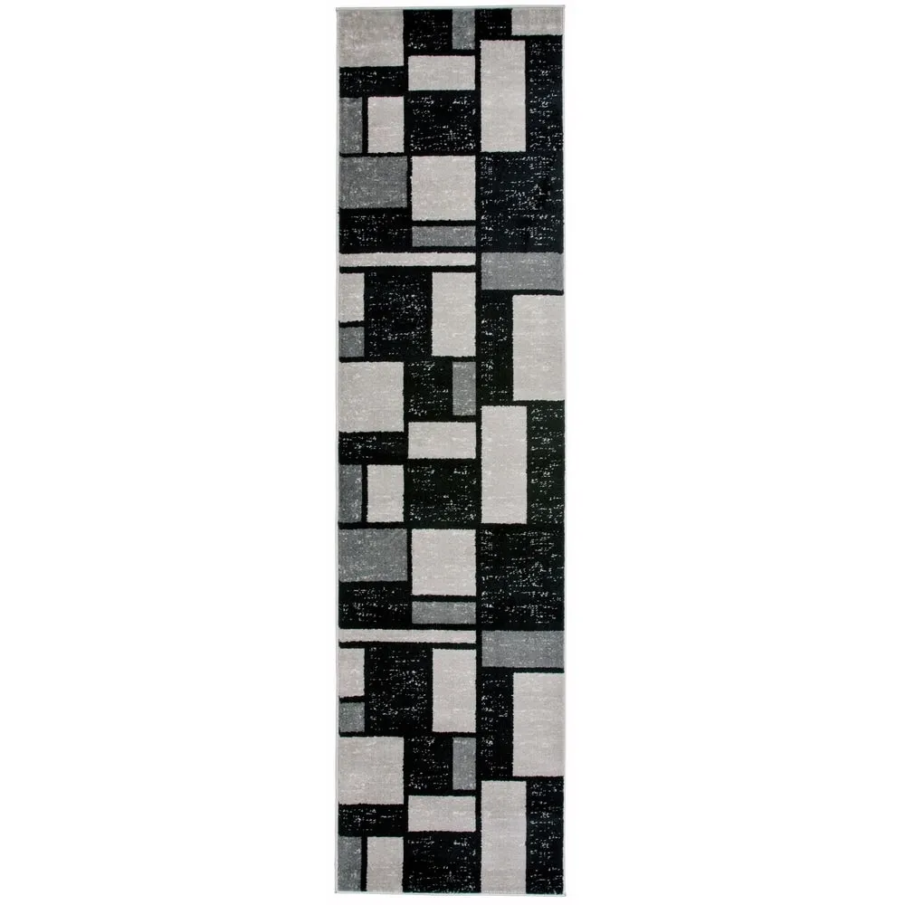 World Rug Gallery Contemporary Modern Boxes Design Area Rug