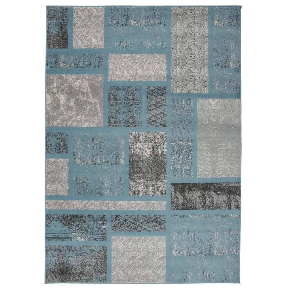 World Rug Gallery Contemporary Modern Boxes Design Area Rug