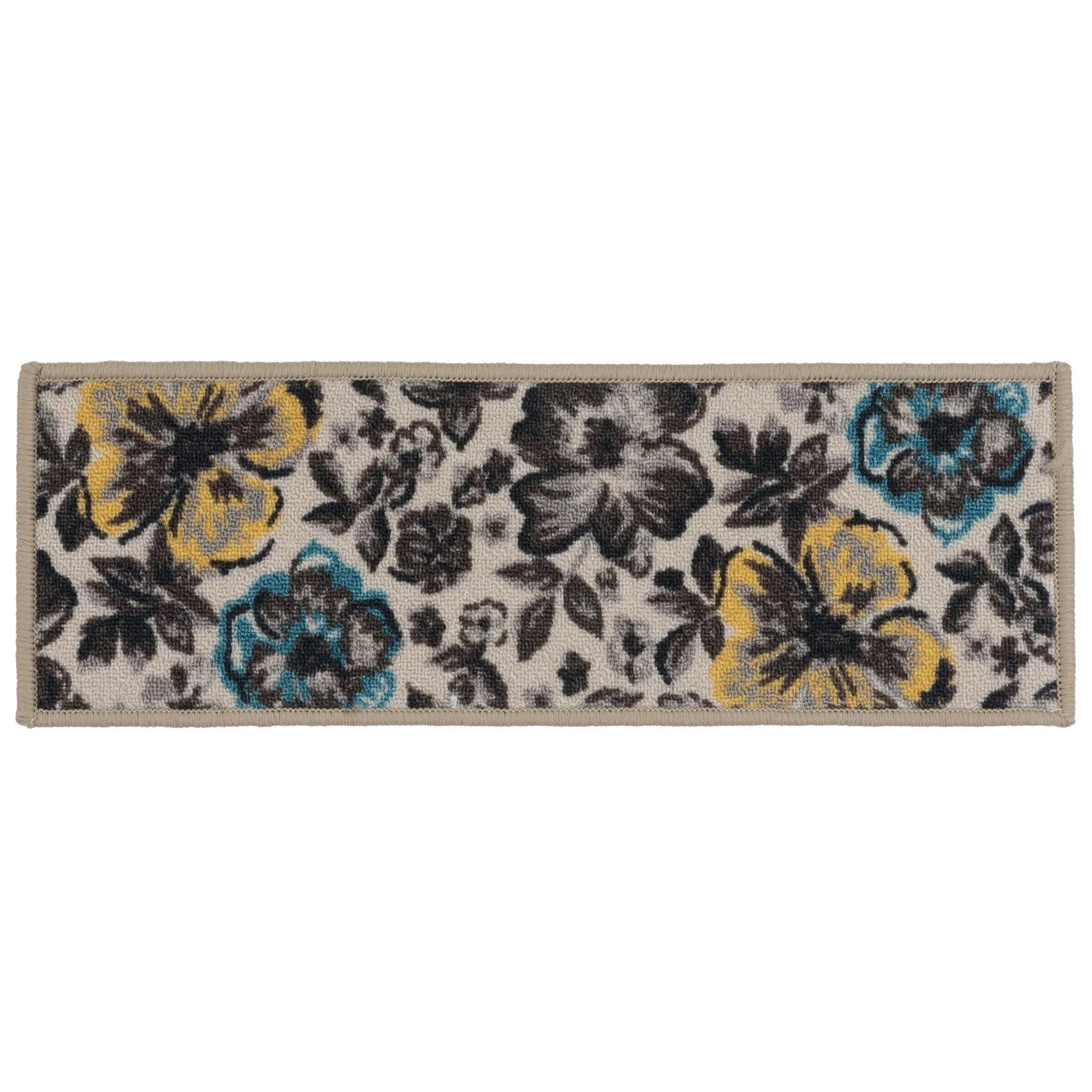 World Rug Gallery Contemporary Modern Floral Non-Slip Stair Treads