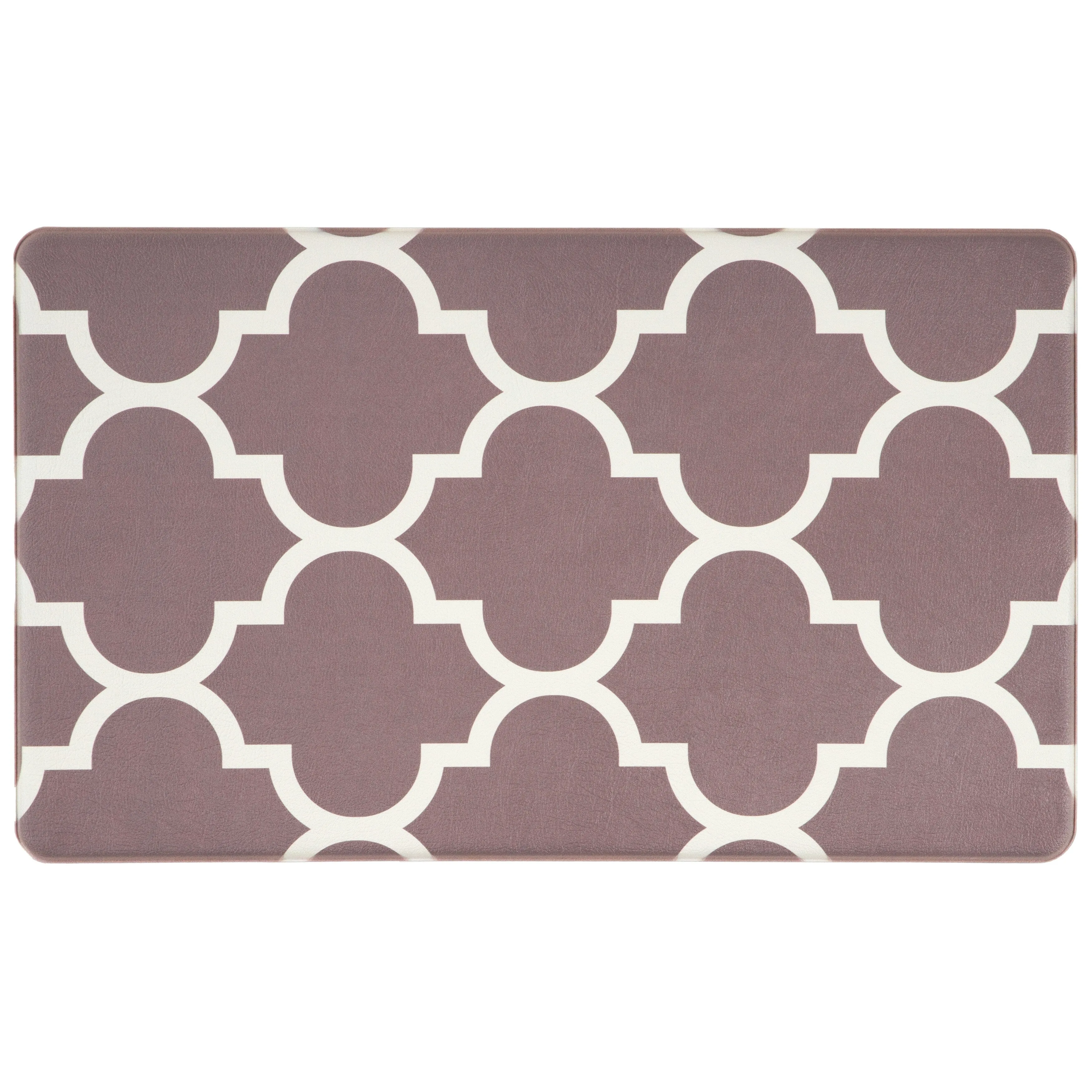 World Rug Gallery Contemporary Modern Moroccan Trellis Anti Fatigue Standing Mat