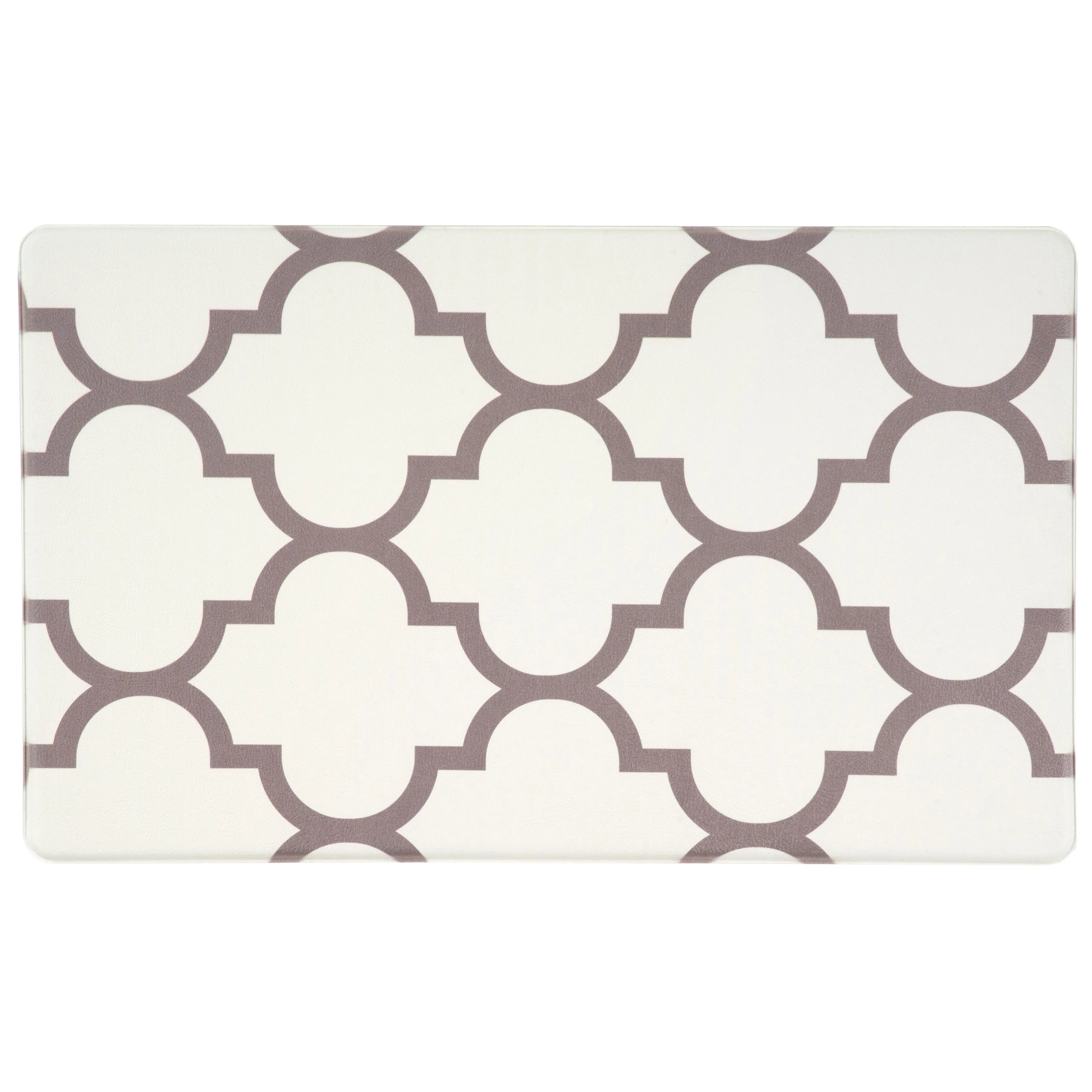 World Rug Gallery Contemporary Modern Moroccan Trellis Anti Fatigue Standing Mat