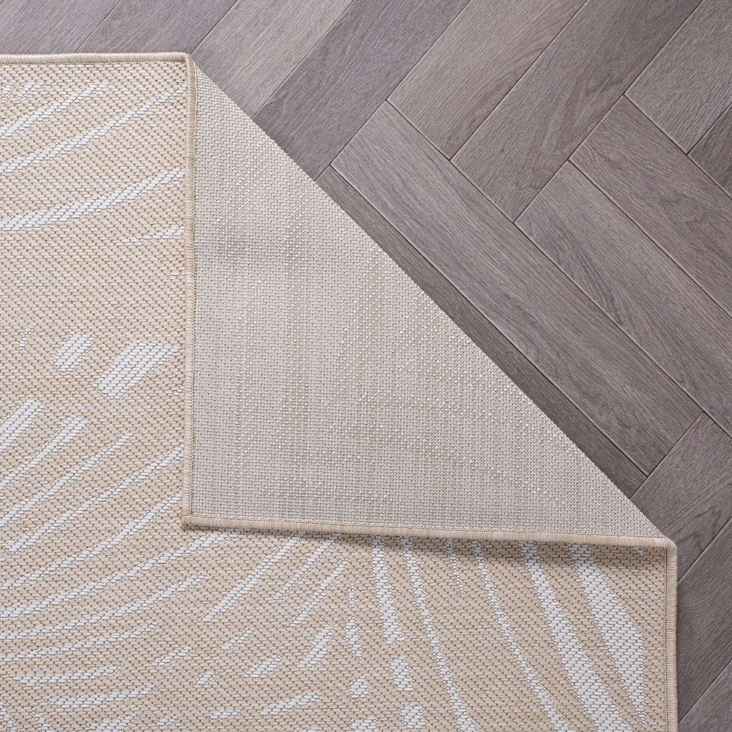 World Rug Gallery Contemporary Palm Leaf Textured Flat Weave Indoor/Outdoor Area Rug