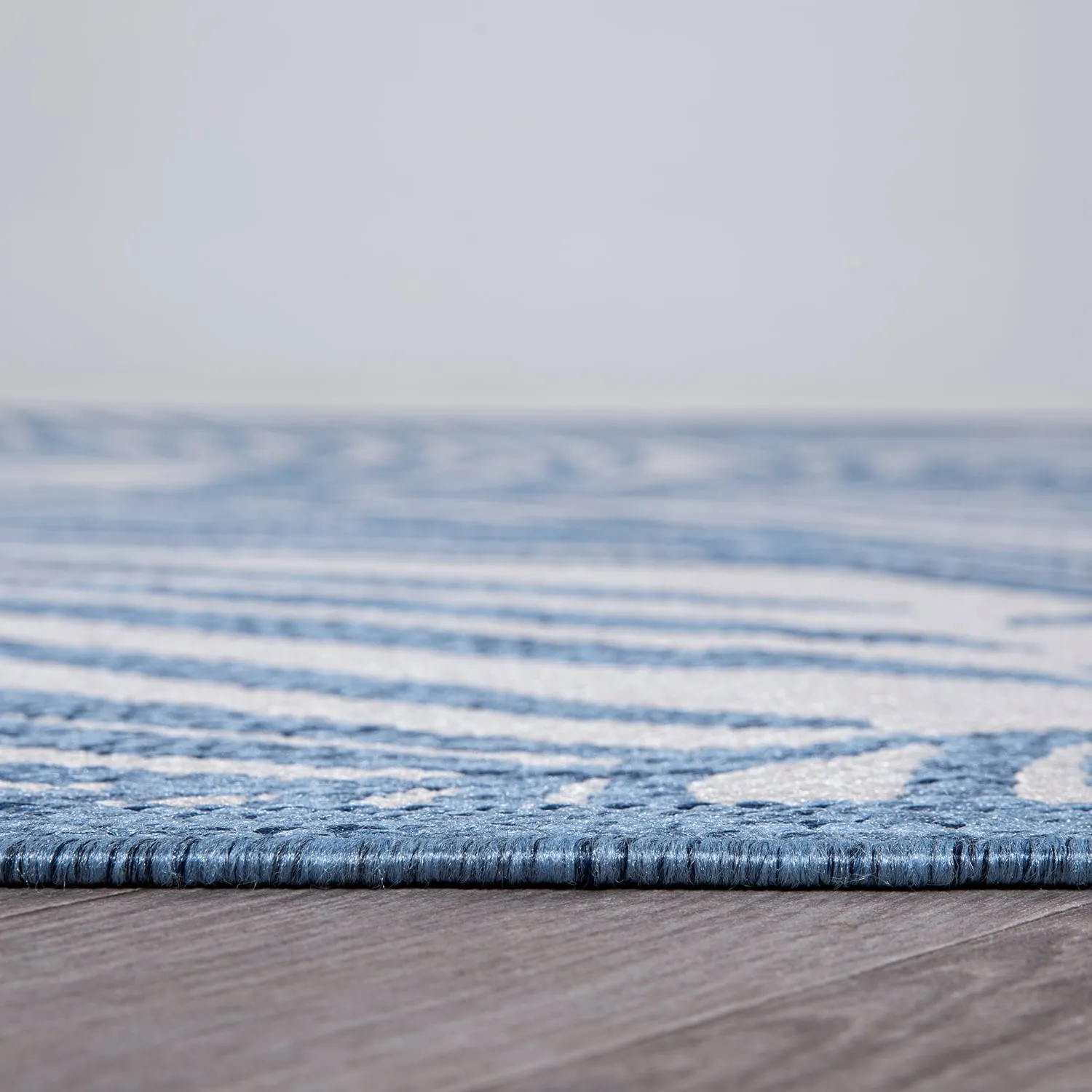 World Rug Gallery Contemporary Palm Leaf Textured Flat Weave Indoor/Outdoor Area Rug