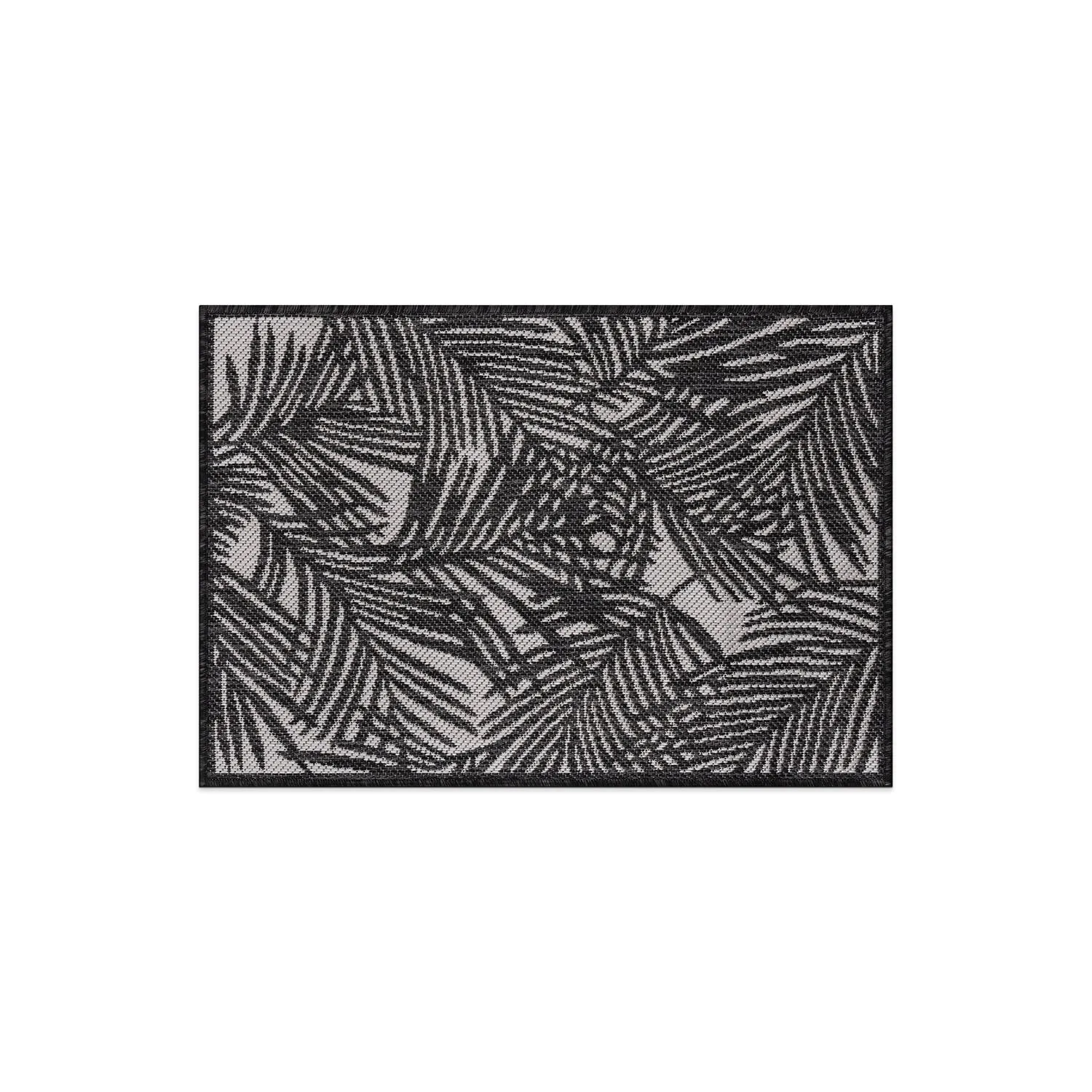World Rug Gallery Contemporary Palm Leaf Textured Flat Weave Indoor/Outdoor Area Rug