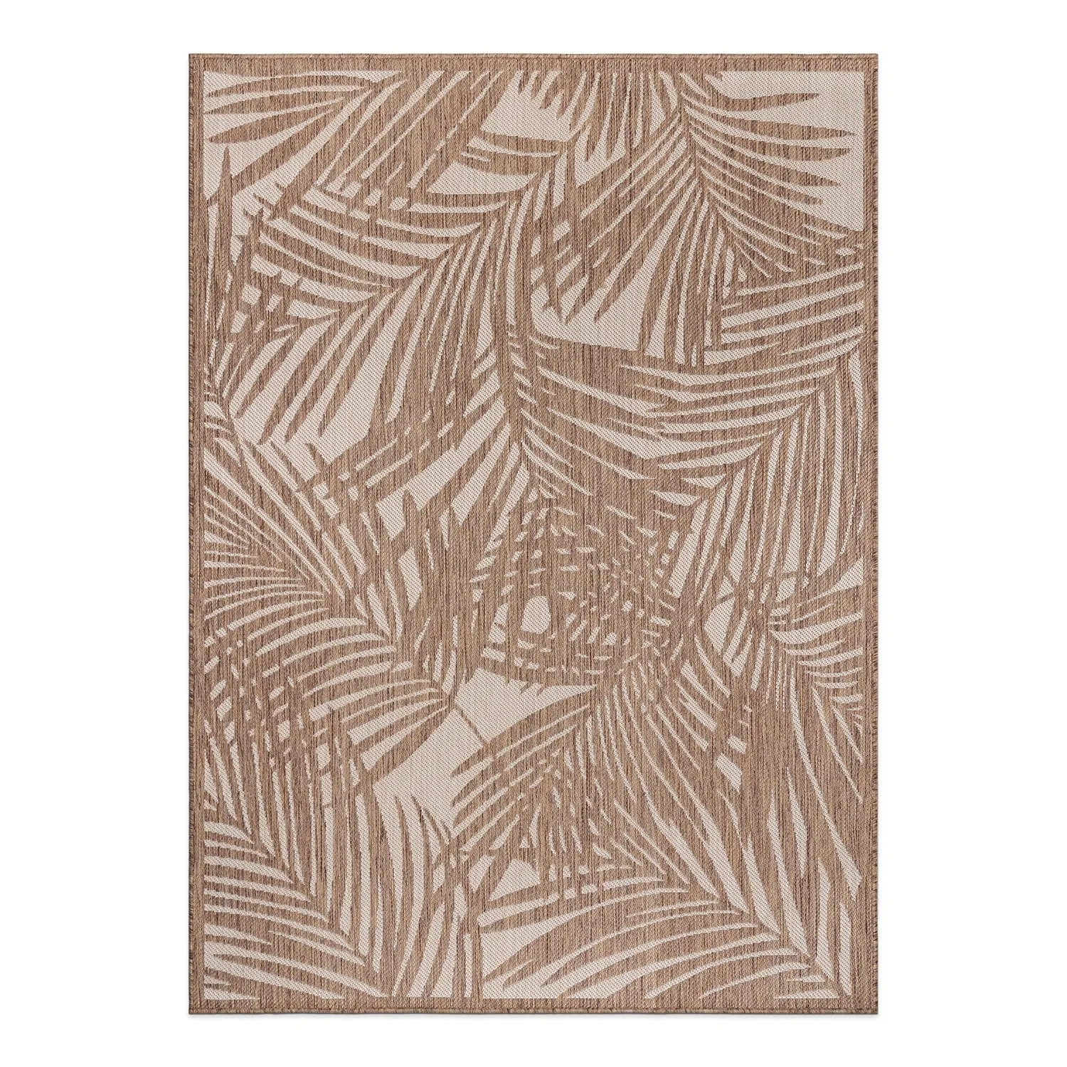World Rug Gallery Contemporary Palm Leaf Textured Flat Weave Indoor/Outdoor Area Rug