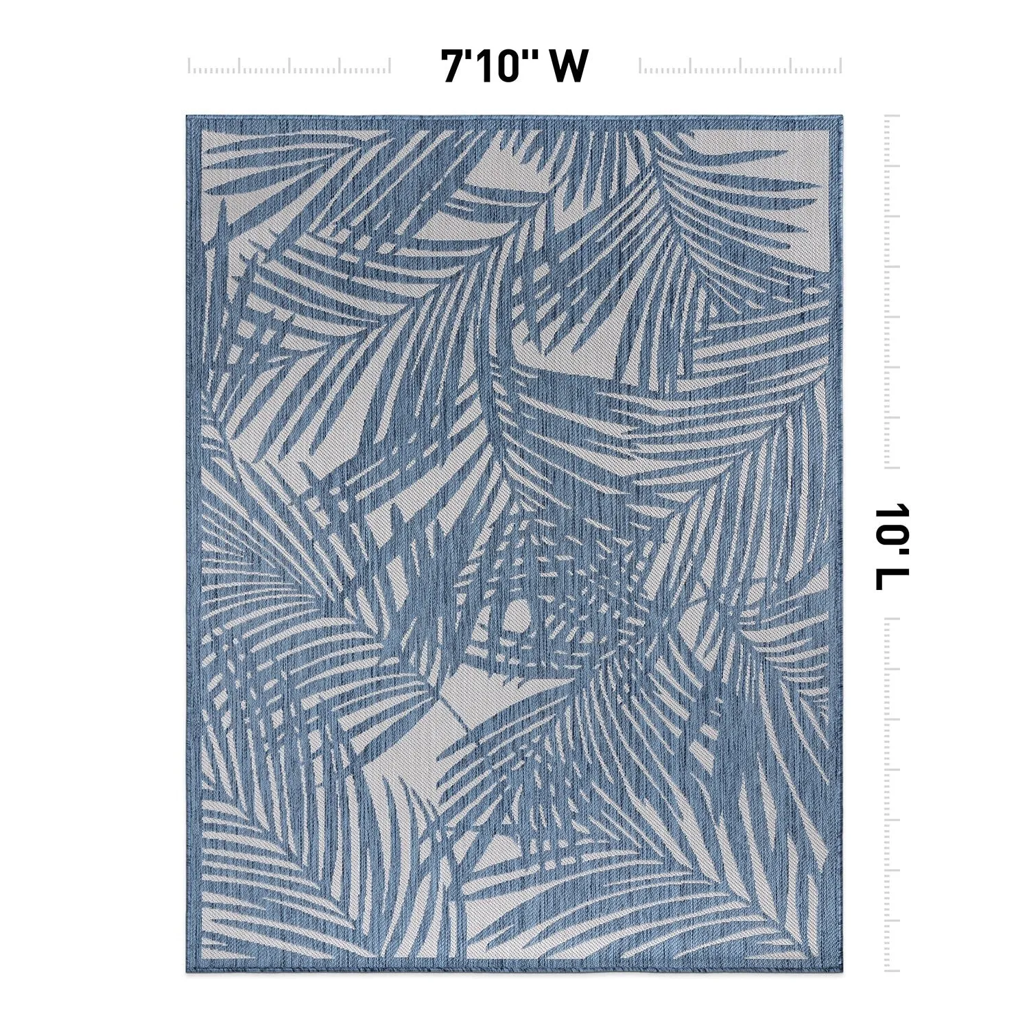 World Rug Gallery Contemporary Palm Leaf Textured Flat Weave Indoor/Outdoor Area Rug