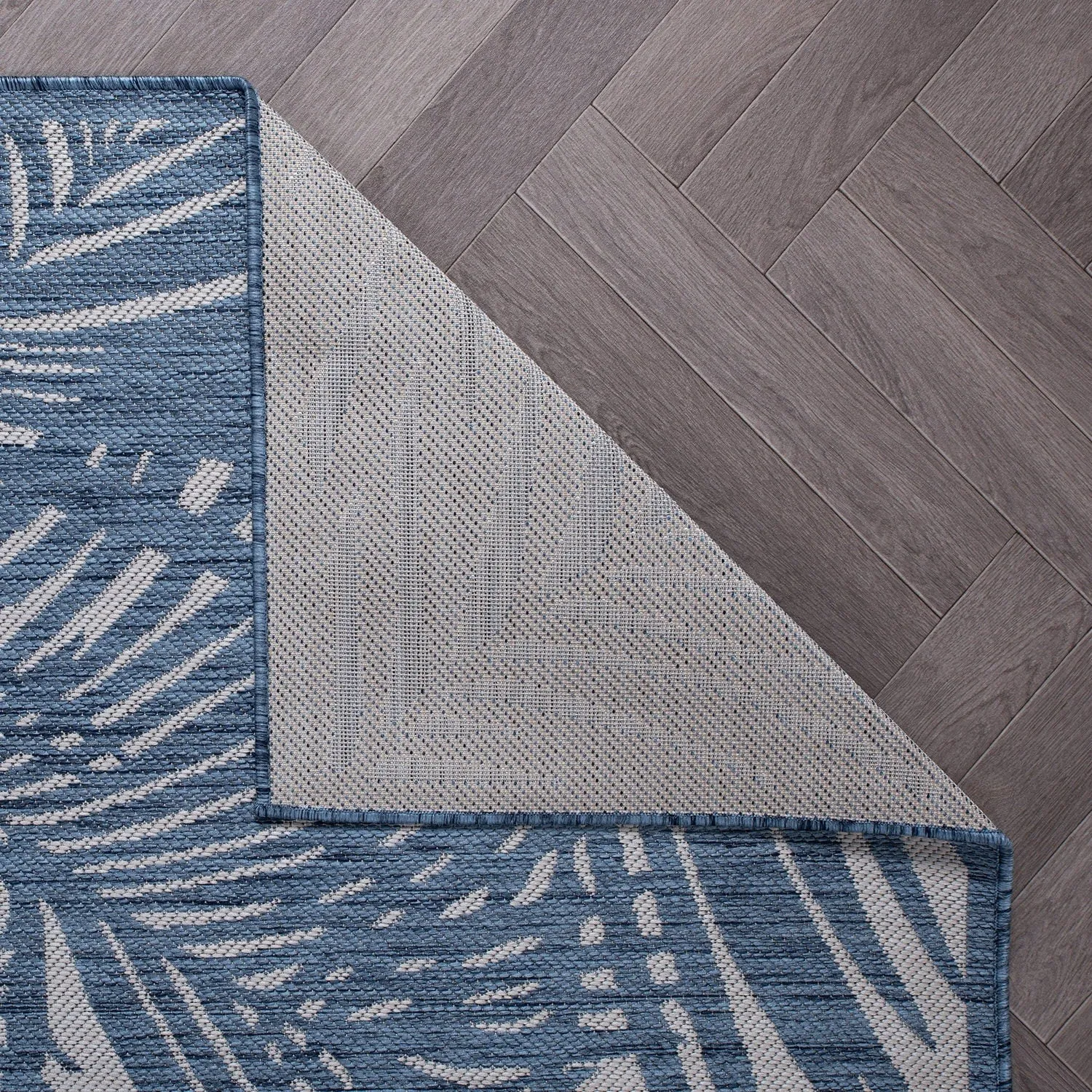 World Rug Gallery Contemporary Palm Leaf Textured Flat Weave Indoor/Outdoor Area Rug
