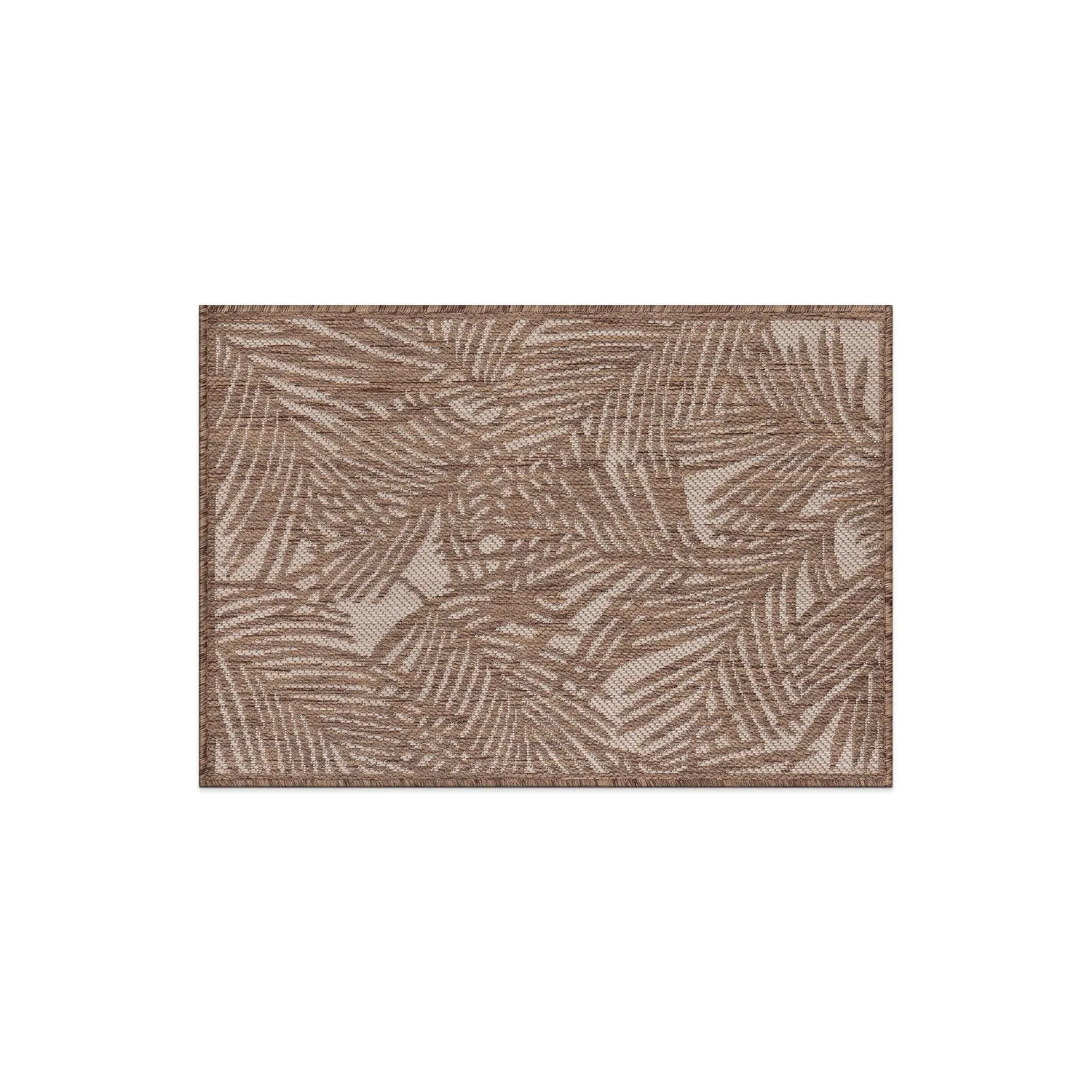World Rug Gallery Contemporary Palm Leaf Textured Flat Weave Indoor/Outdoor Area Rug