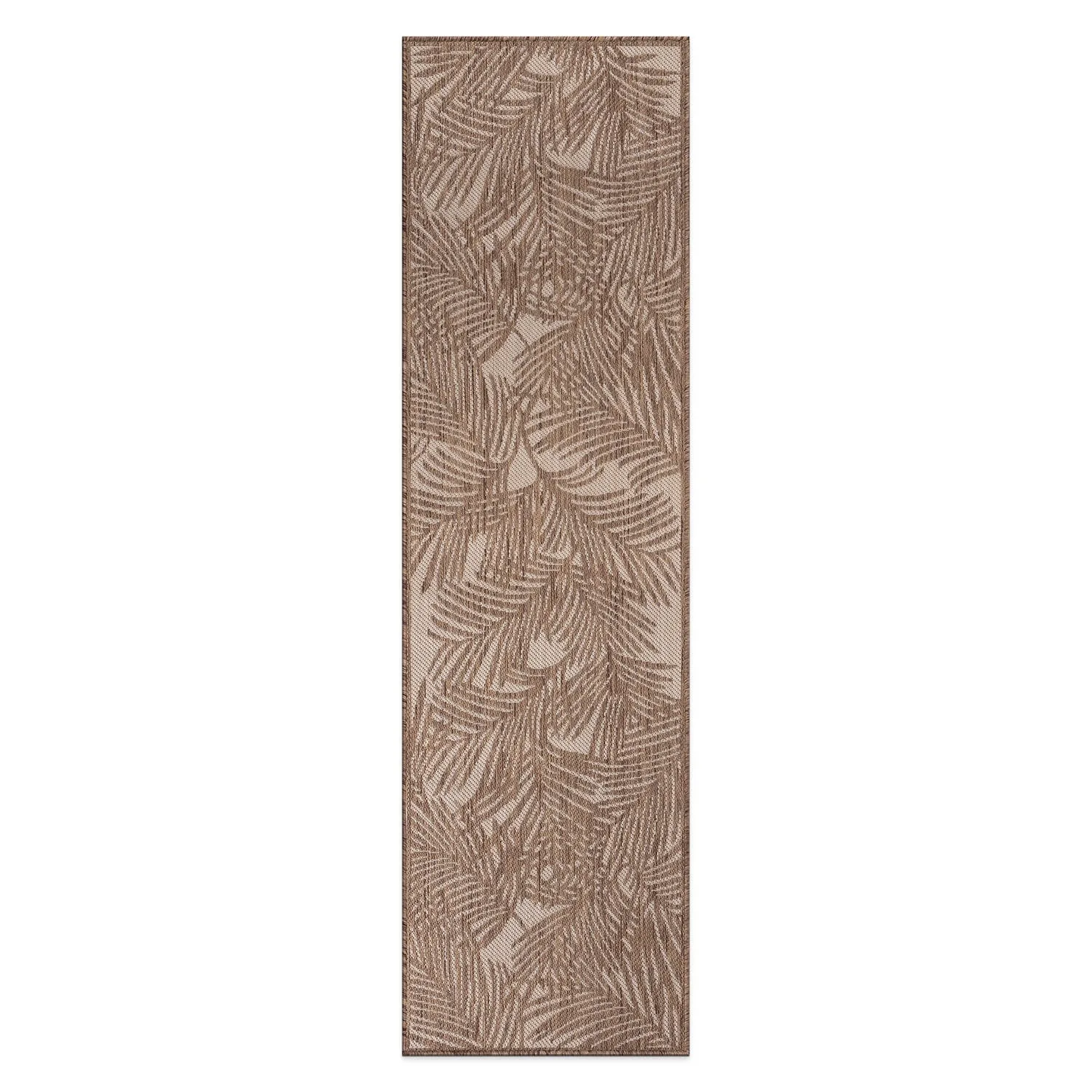 World Rug Gallery Contemporary Palm Leaf Textured Flat Weave Indoor/Outdoor Area Rug