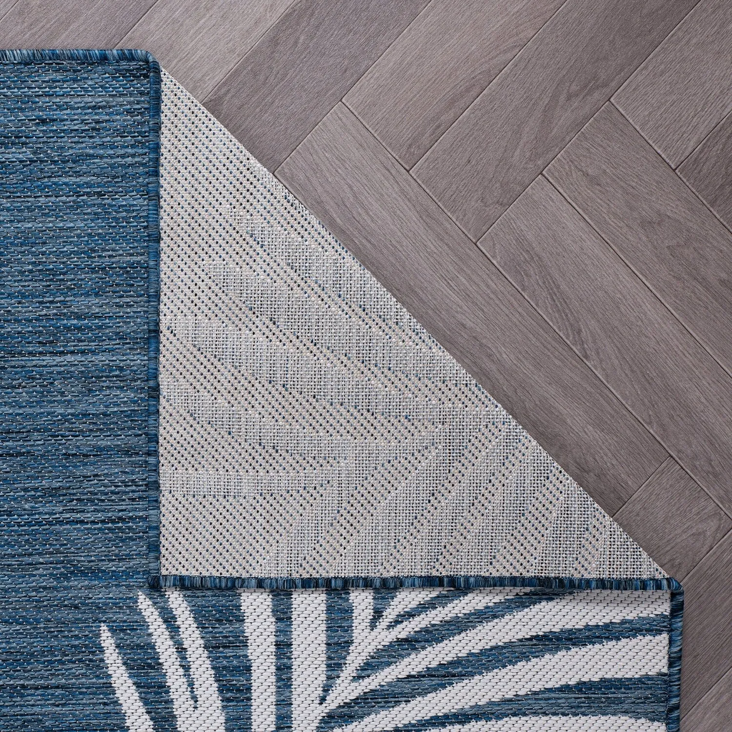 World Rug Gallery Contemporary Palm Leaves Textured Flat Weave Indoor/Outdoor Area Rug