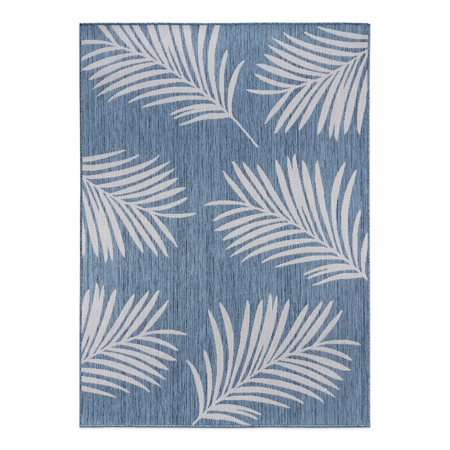 World Rug Gallery Contemporary Palm Leaves Textured Flat Weave Indoor/Outdoor Area Rug