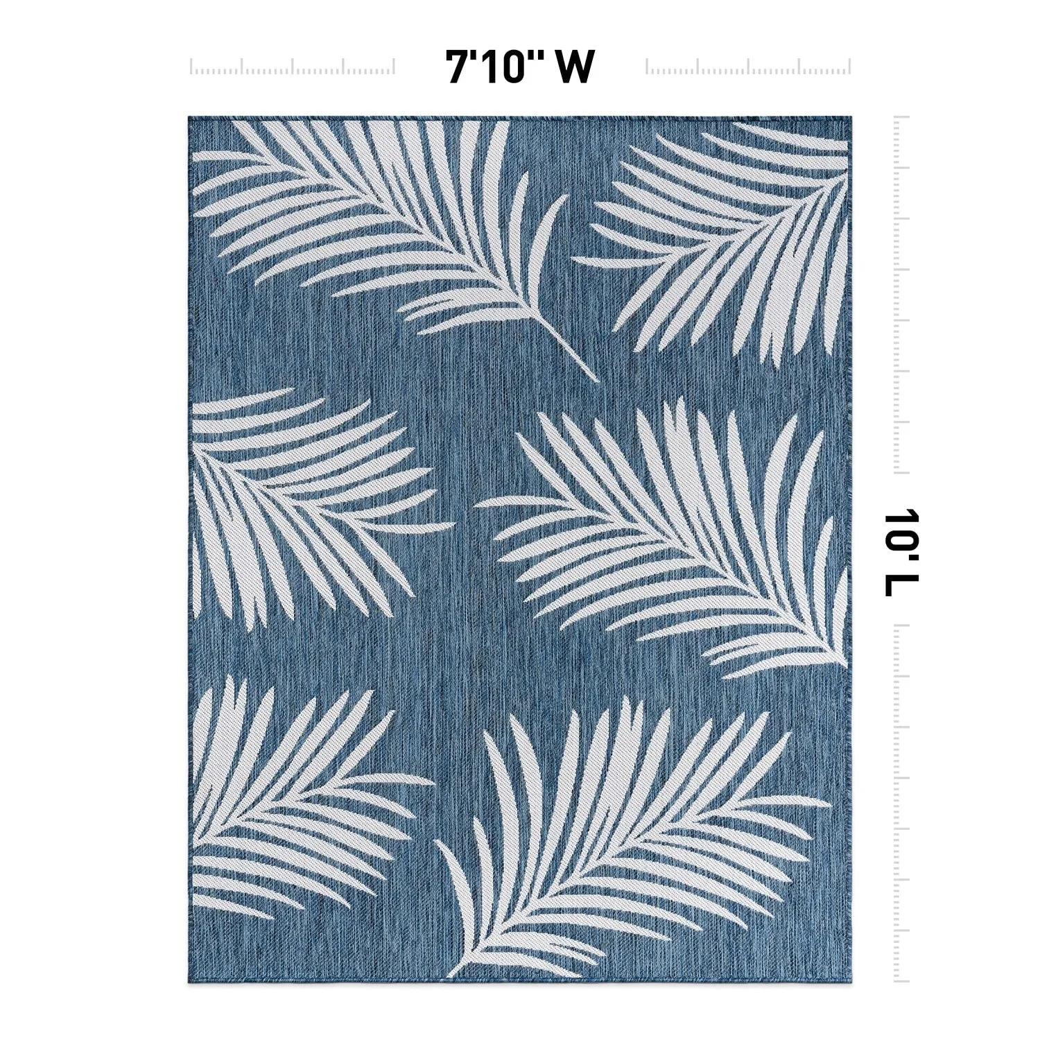 World Rug Gallery Contemporary Palm Leaves Textured Flat Weave Indoor/Outdoor Area Rug